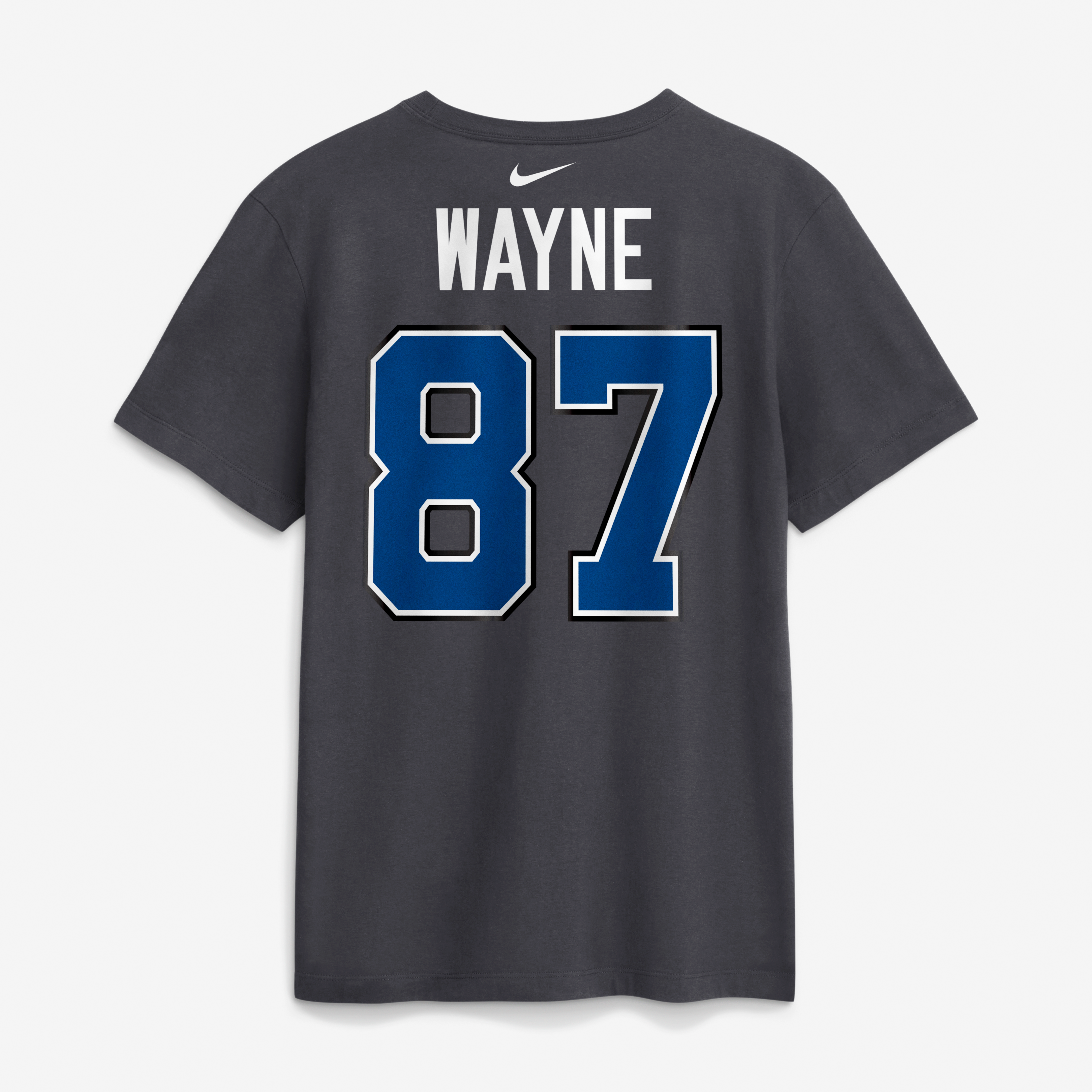 Men's Nike Reggie Wayne Anthracite Indianapolis Colts 2026 Rivalries Collection Player Name & Number T-Shirt