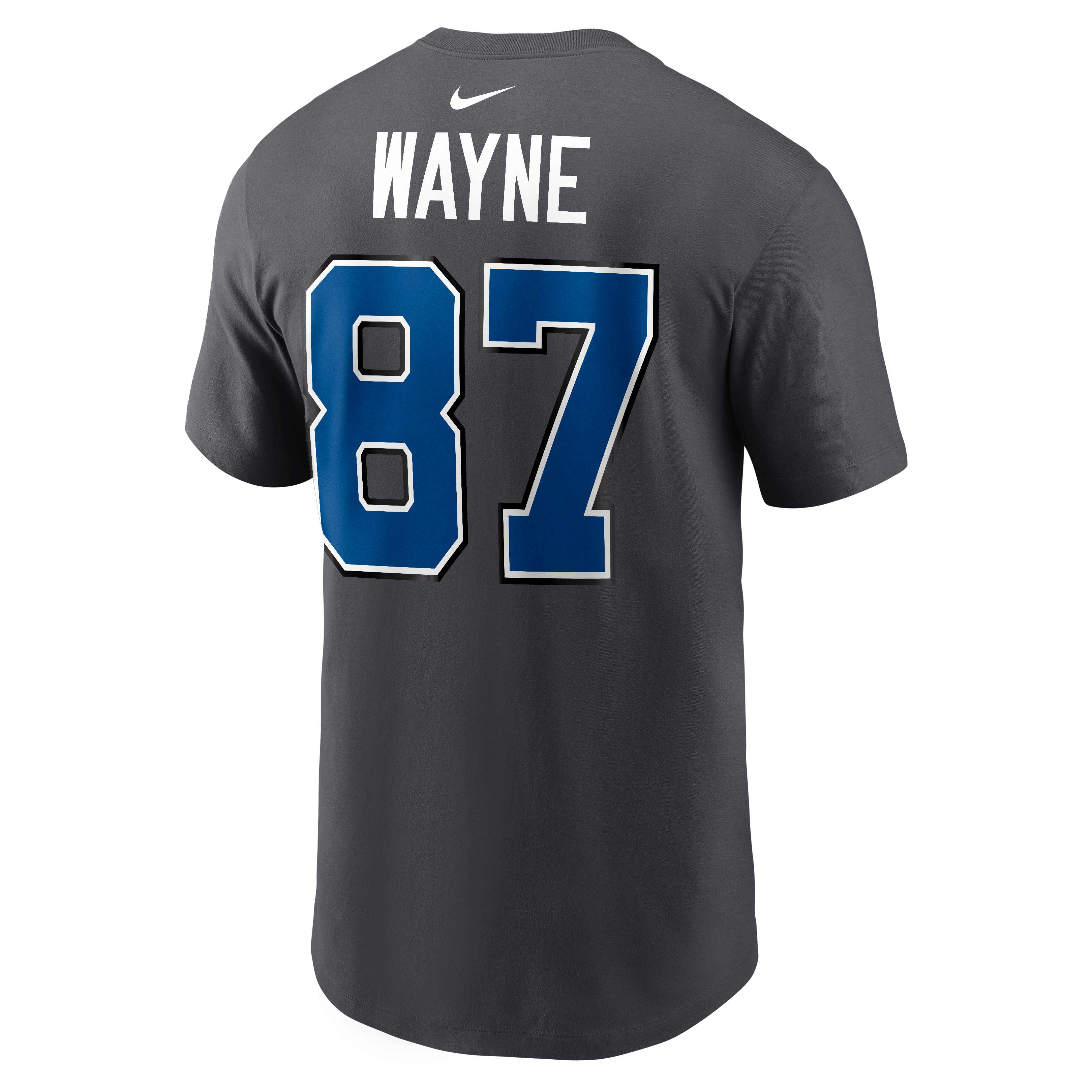 Men's Nike Reggie Wayne Anthracite Indianapolis Colts 2026 Rivalries Collection Player Name & Number T-Shirt