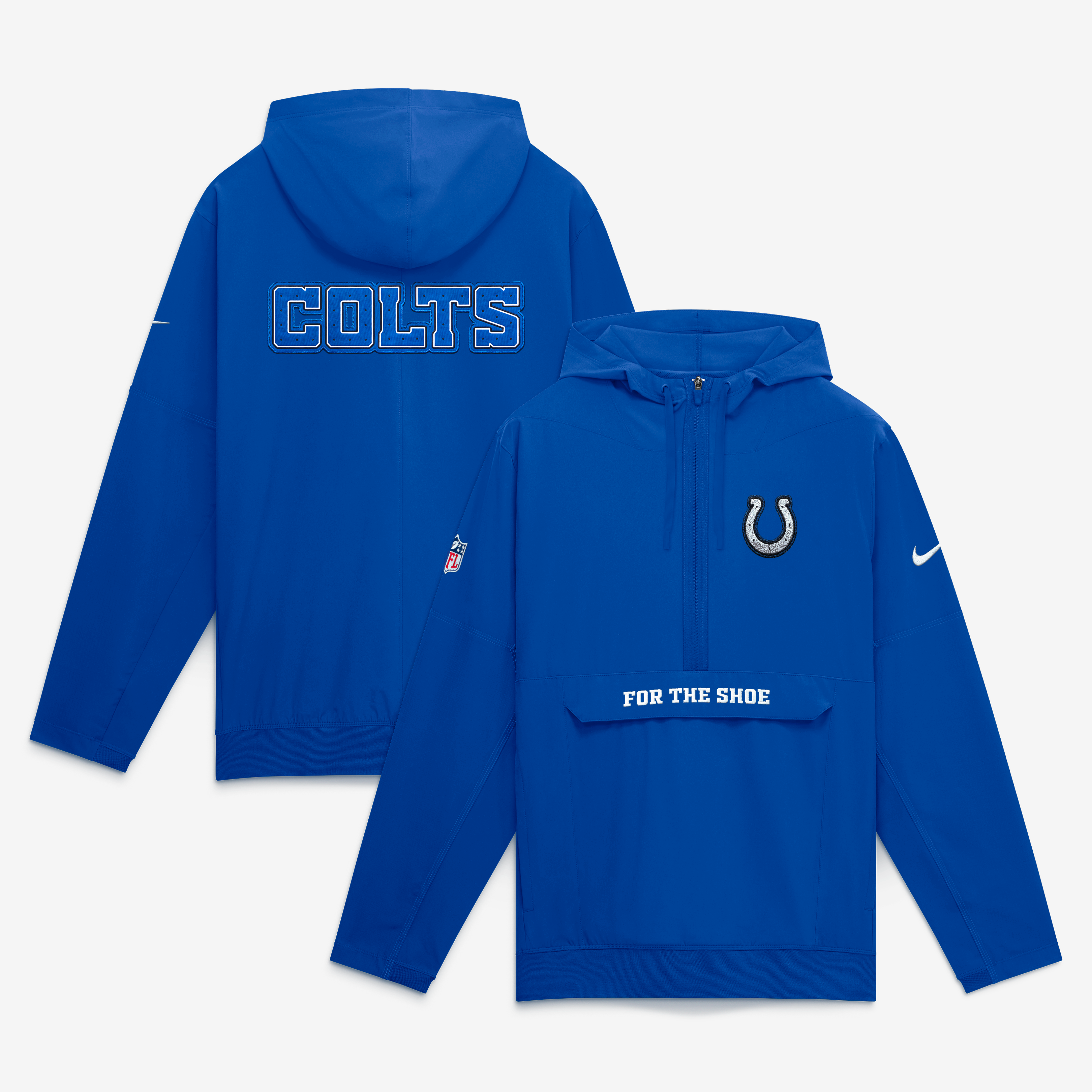 Men's Nike  Royal Indianapolis Colts 2026 Rivalries Collection Sideline Anorak Half-Zip Jacket