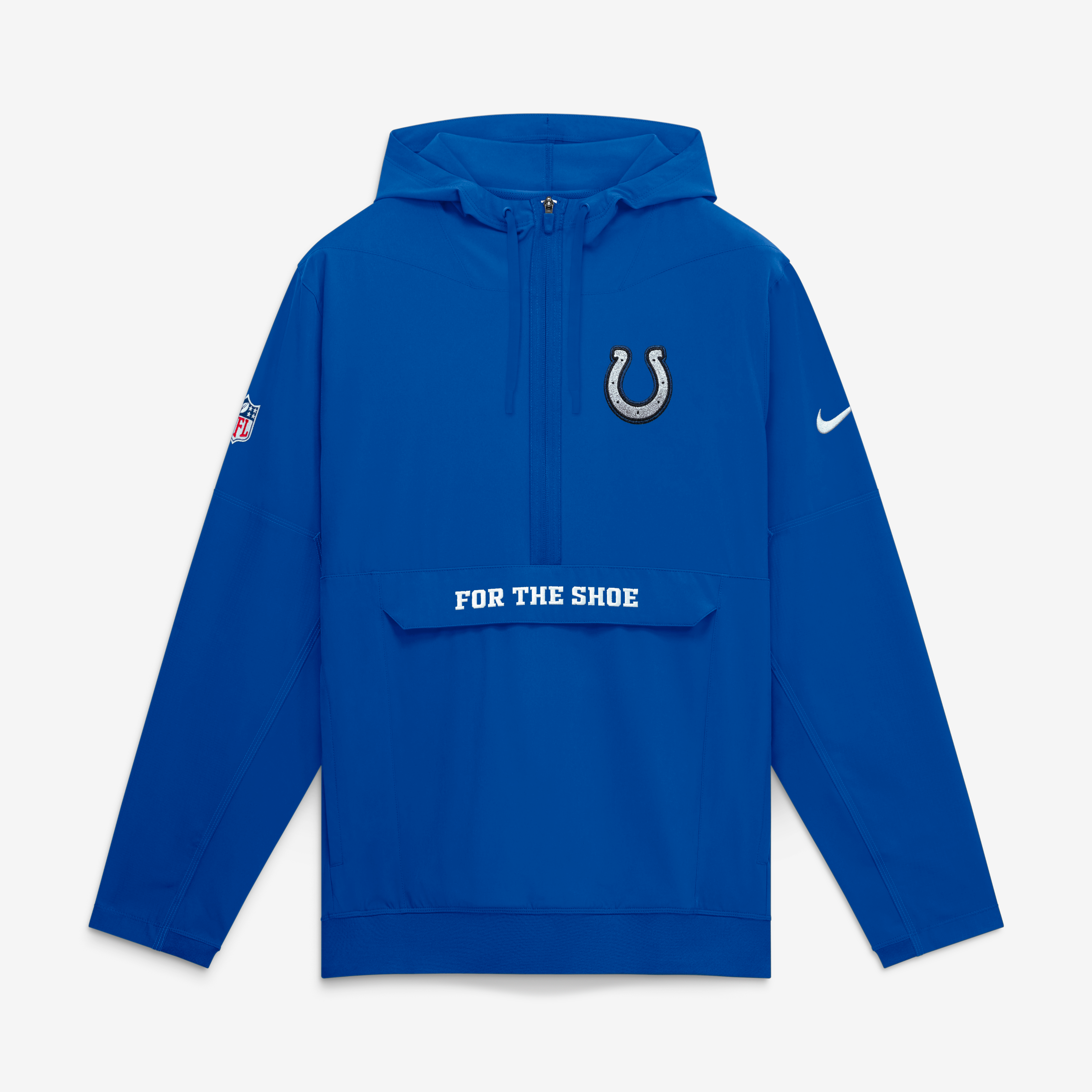 Men's Nike  Royal Indianapolis Colts 2026 Rivalries Collection Sideline Anorak Half-Zip Jacket