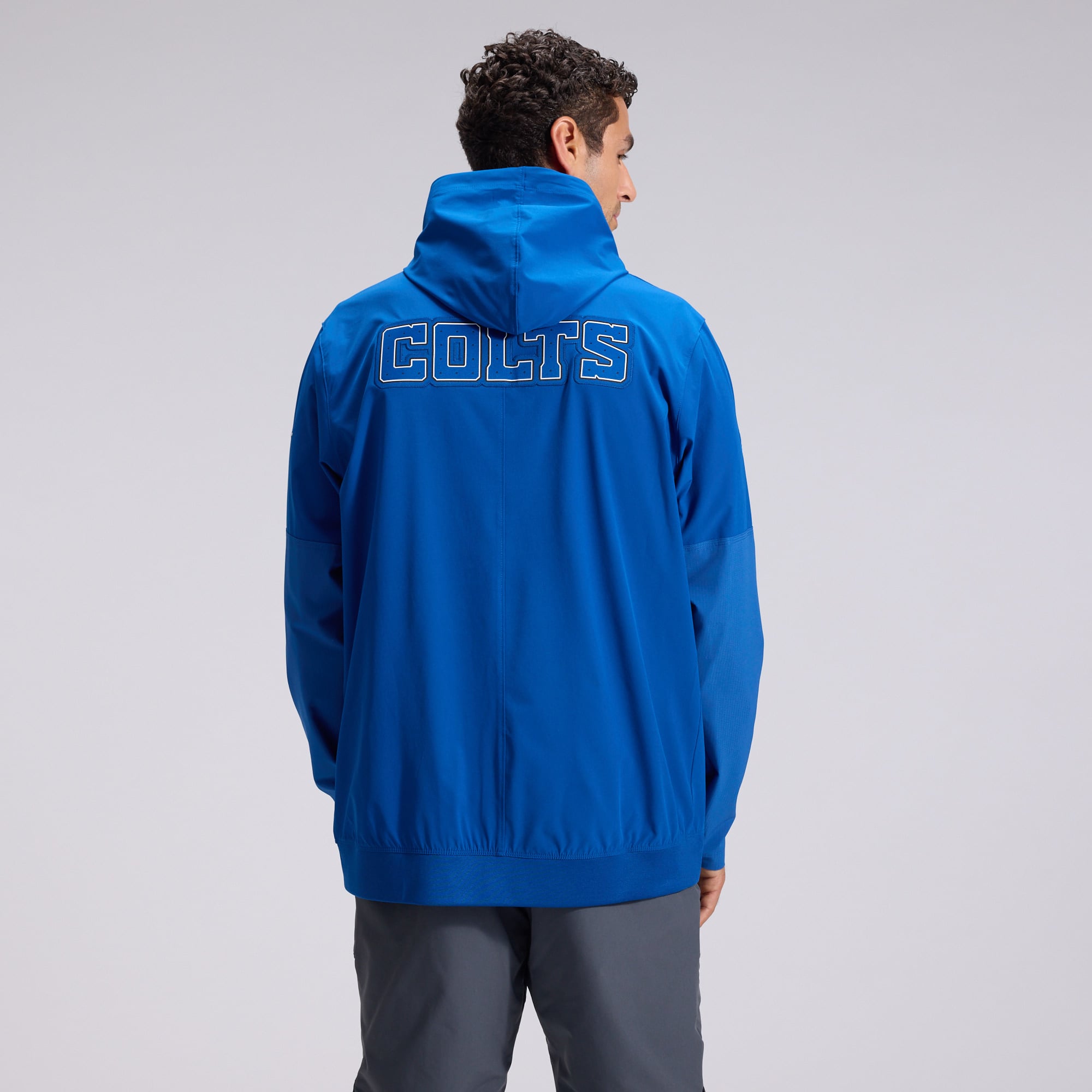 Men's Nike Royal Indianapolis Colts 2026 Rivalries Collection Sideline Anorak Half-Zip Jacket