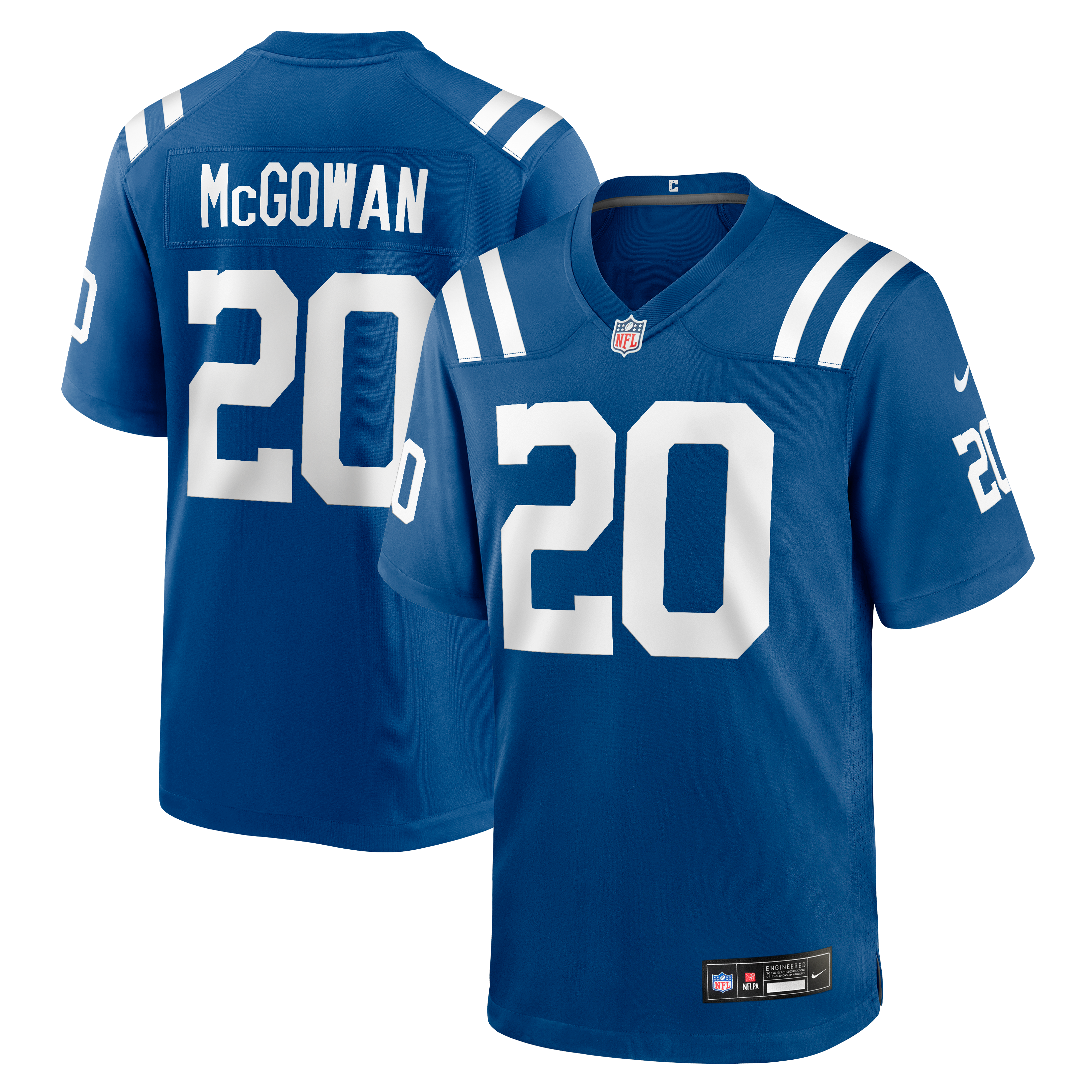 Maillot de match Nike Seth McGowan Royal Indianapolis Colts pour homme