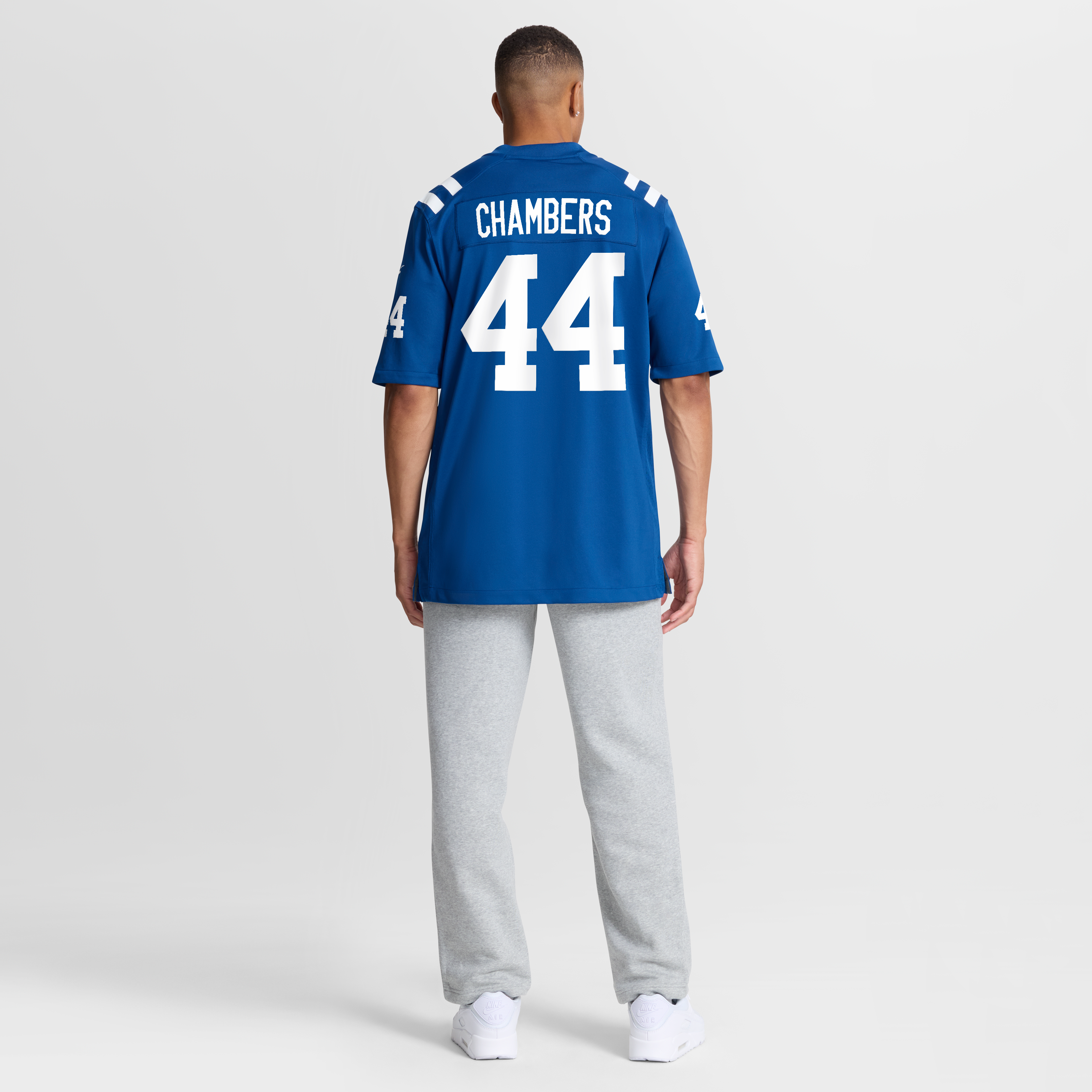 Maillot de match Nike Tahj Chambers Royal Indianapolis Colts pour homme