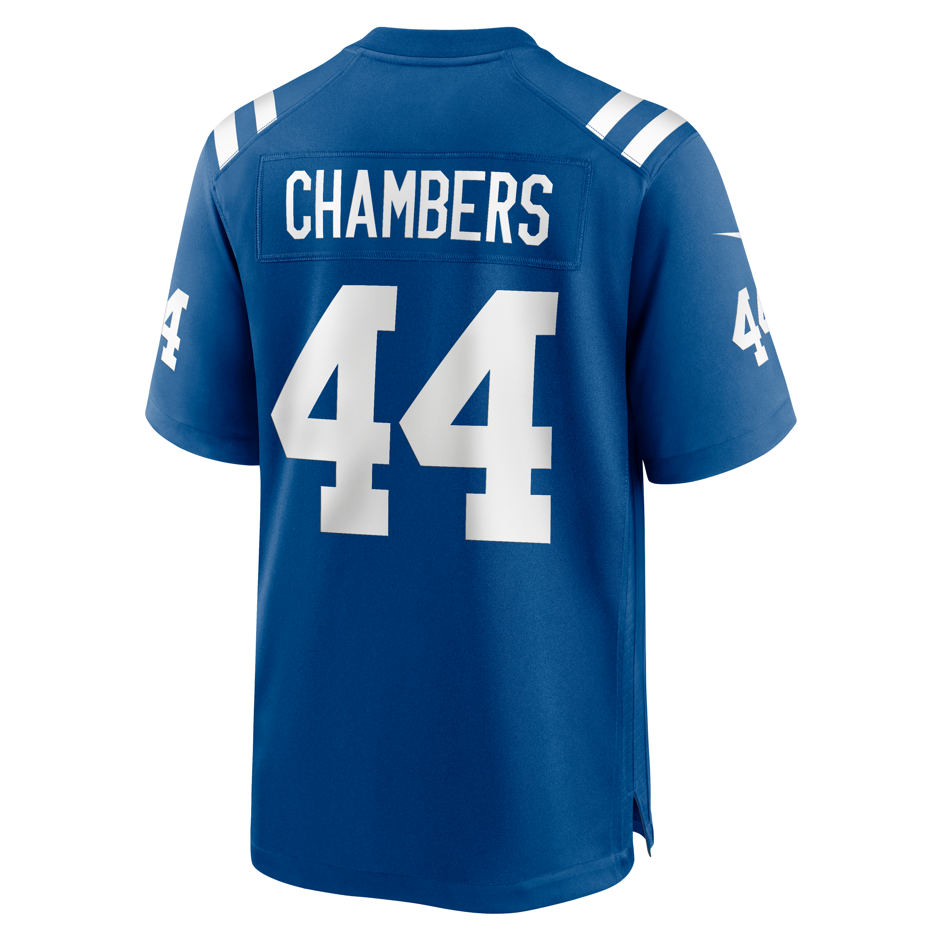 Maillot de match Nike Tahj Chambers Royal Indianapolis Colts pour homme