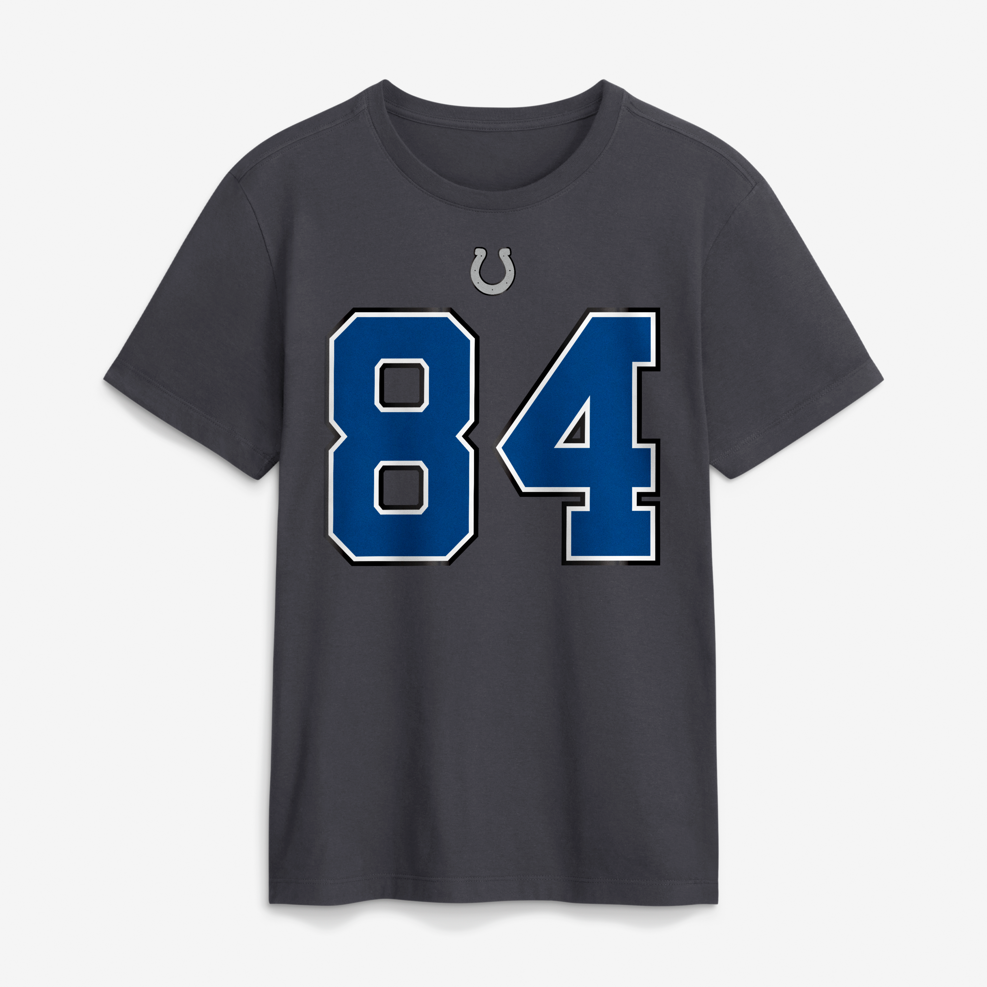 Men's Nike Tyler Warren Anthracite Indianapolis Colts 2026 Rivalries Collection Player Name & Number T-Shirt