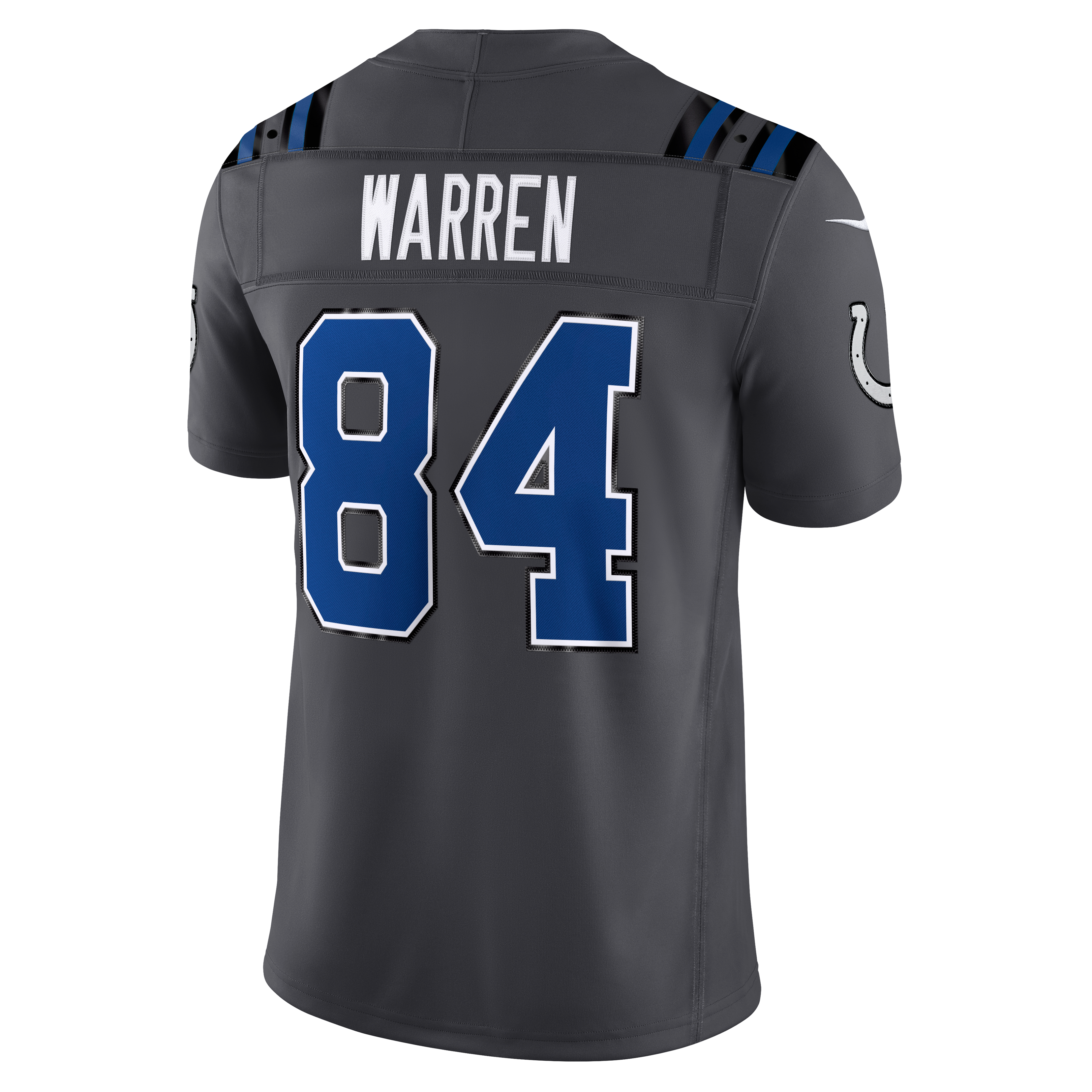 Maillot Nike Tyler Warren Anthracite Indianapolis Colts Collection 2026 Rivalries, édition limitée cousue