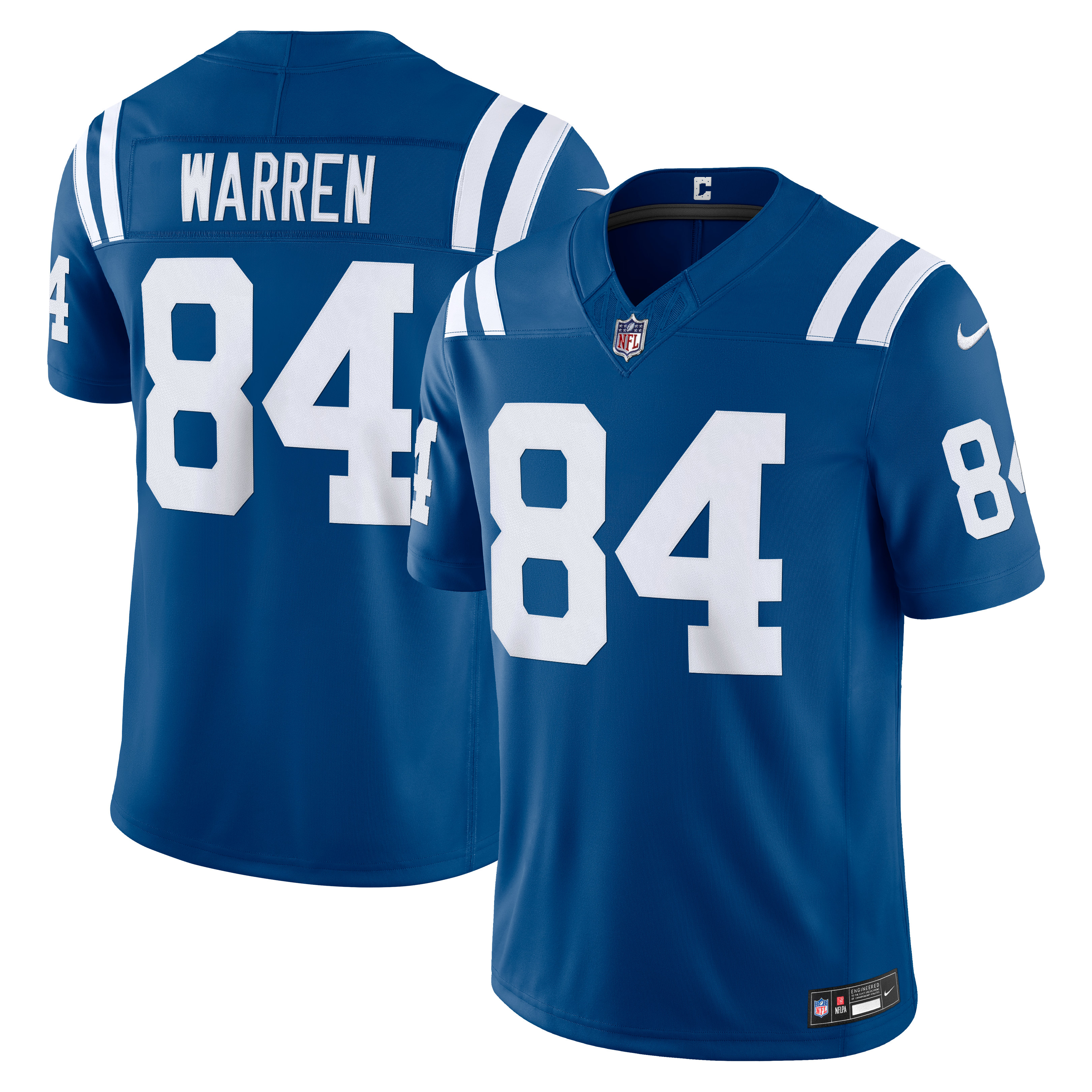 Maillot Nike Tyler Warren Royal Indianapolis Colts Team Vapor F.U.S.E. Stitched Limited pour homme