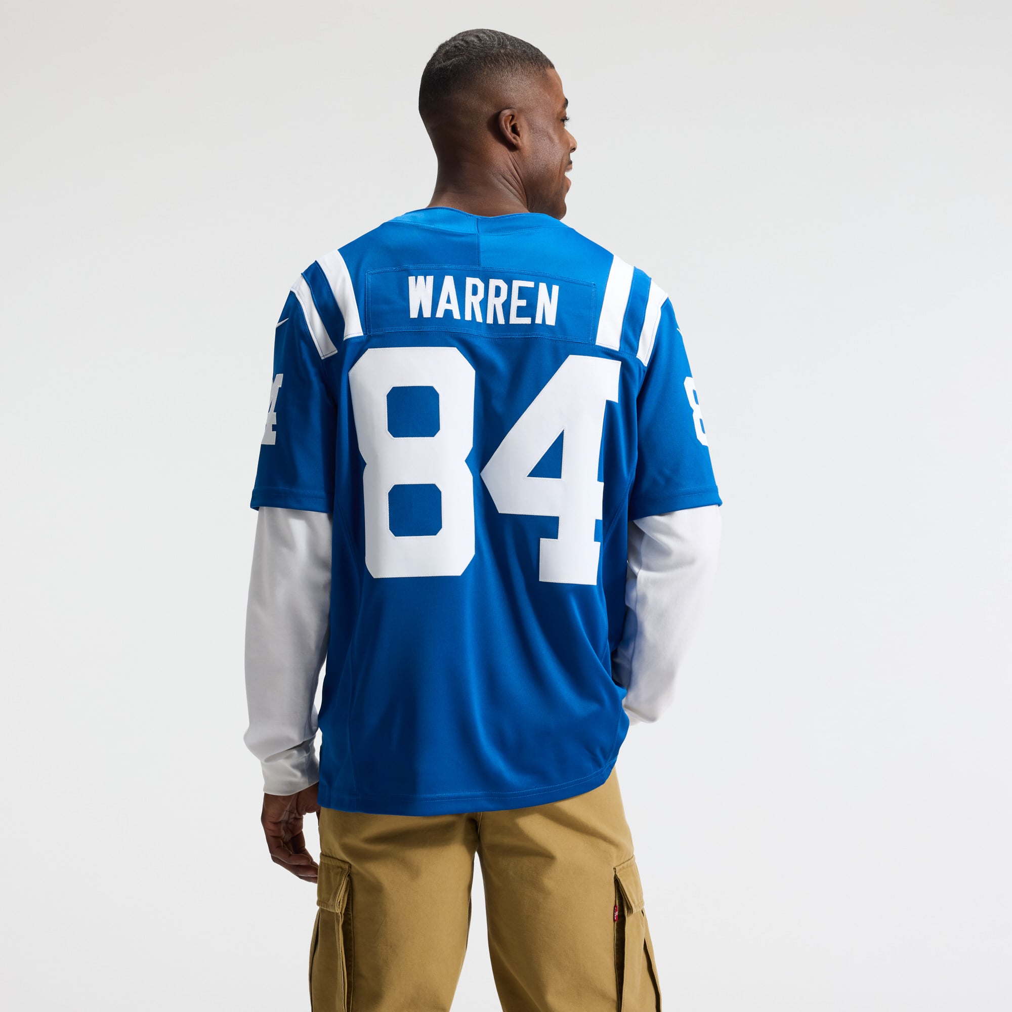 Maillot Nike Tyler Warren Royal Indianapolis Colts Team Vapor F.U.S.E. Stitched Limited pour homme