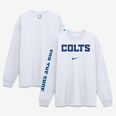  Indianapolis Colts Nike 2026 Rivalries Collection Max90 Long Sleeve T-Shirt - White