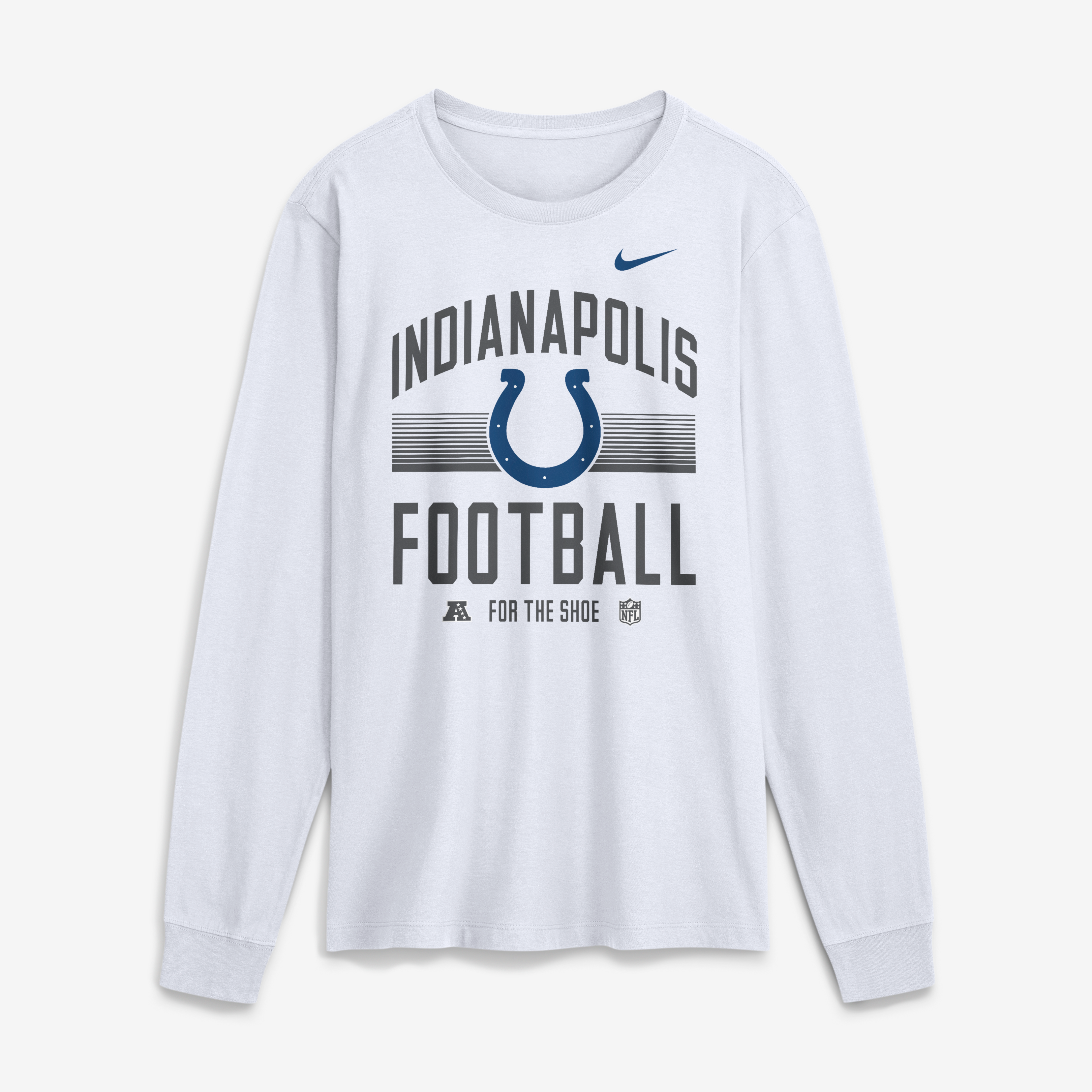T-shirt à manches longues Nike blanc Indianapolis Colts Always Prepared Essential en coton pour homme