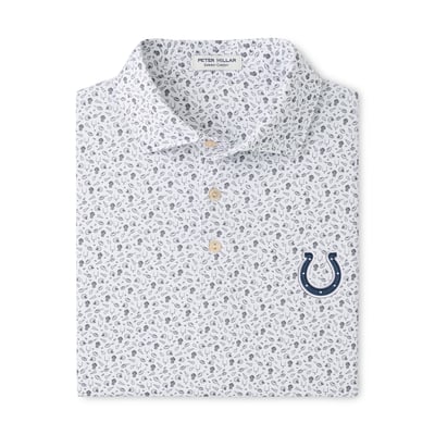 Indianapolis Colts Peter Millar Kick Off Performance Jersey Polo - Gray