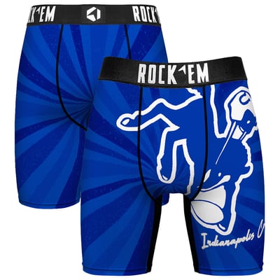 Indianapolis Colts Rock Em Throwback Swirl Boxer Briefs - Blue