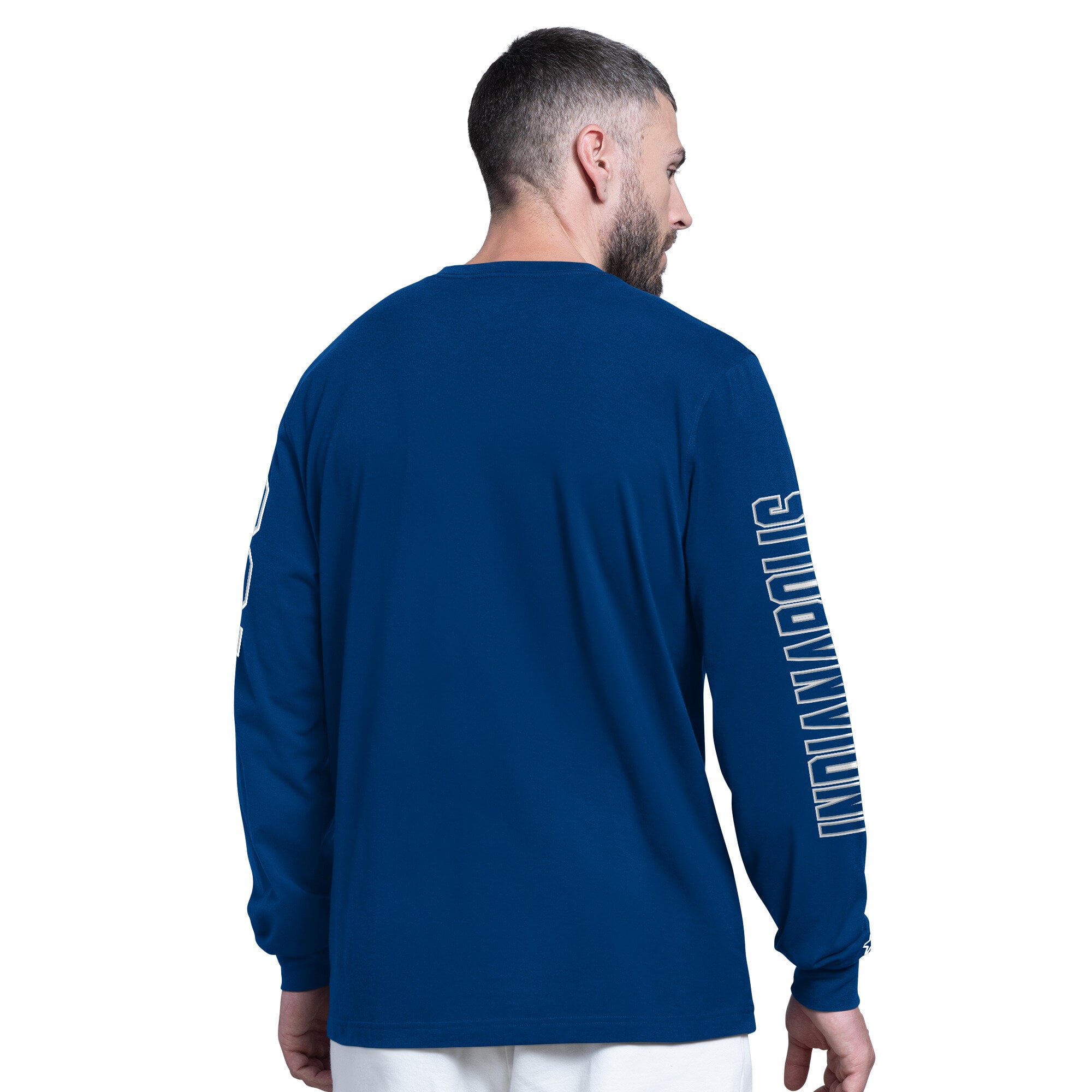 Men's Starter Royal Indianapolis Colts Clutch Hit II Long-Sleeve T-Shirt