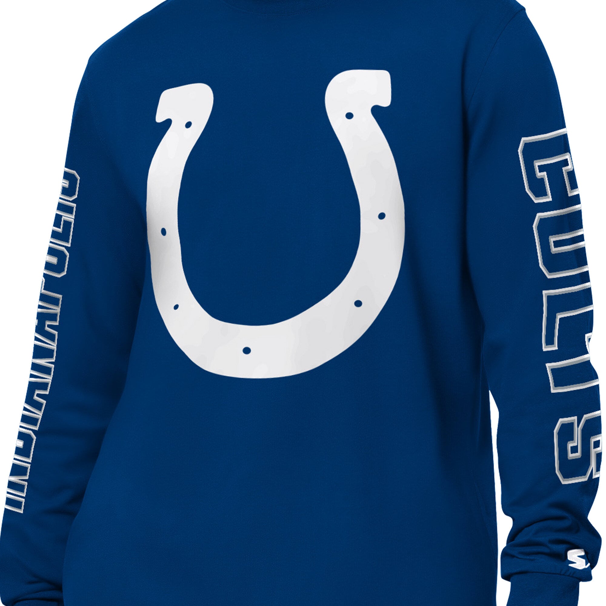 Men's Starter Royal Indianapolis Colts Clutch Hit II Long-Sleeve T-Shirt