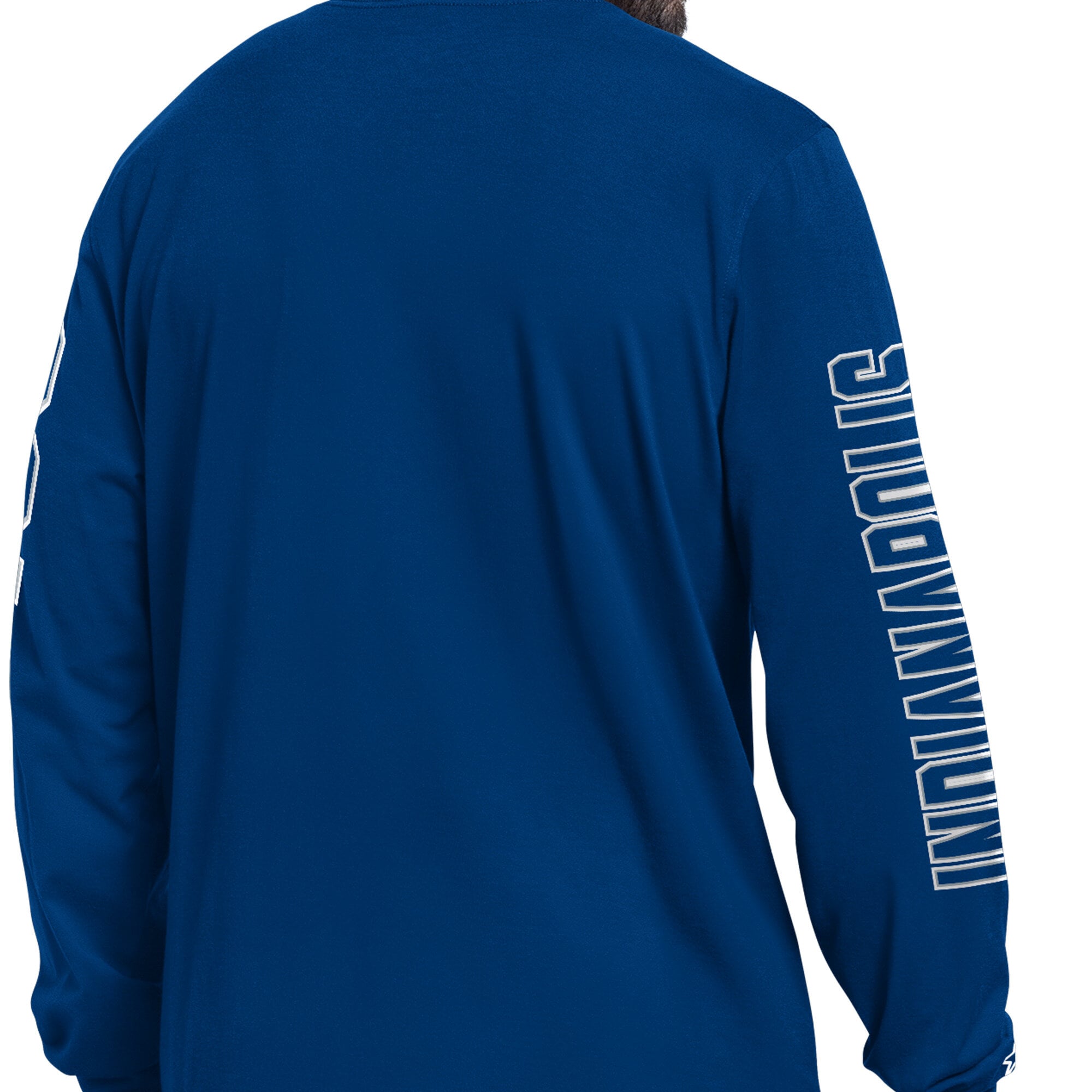 Men's Starter Royal Indianapolis Colts Clutch Hit II Long-Sleeve T-Shirt
