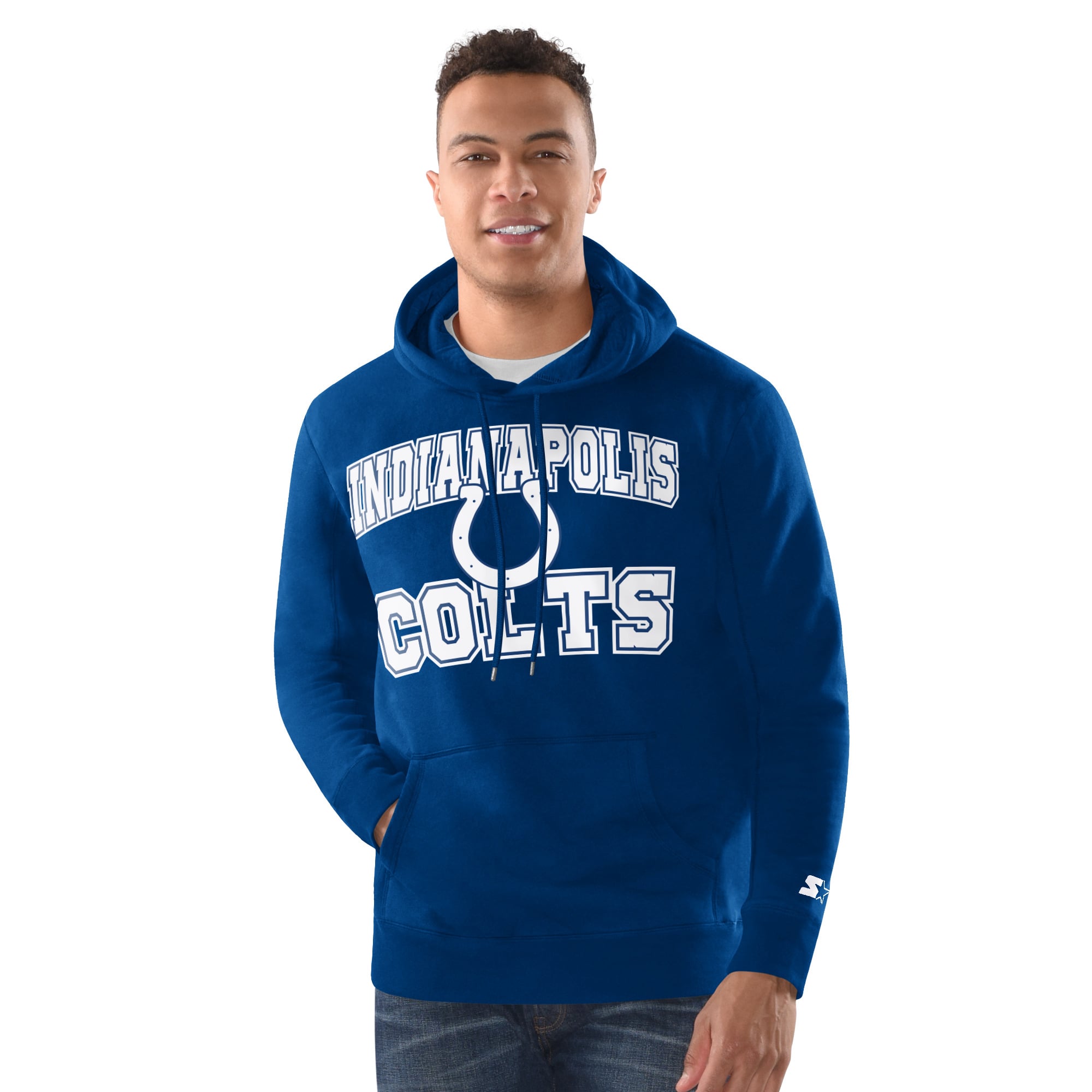 Men's Starter  Royal Indianapolis Colts Hoodie and Cuffed Knit Hat Combo Pack