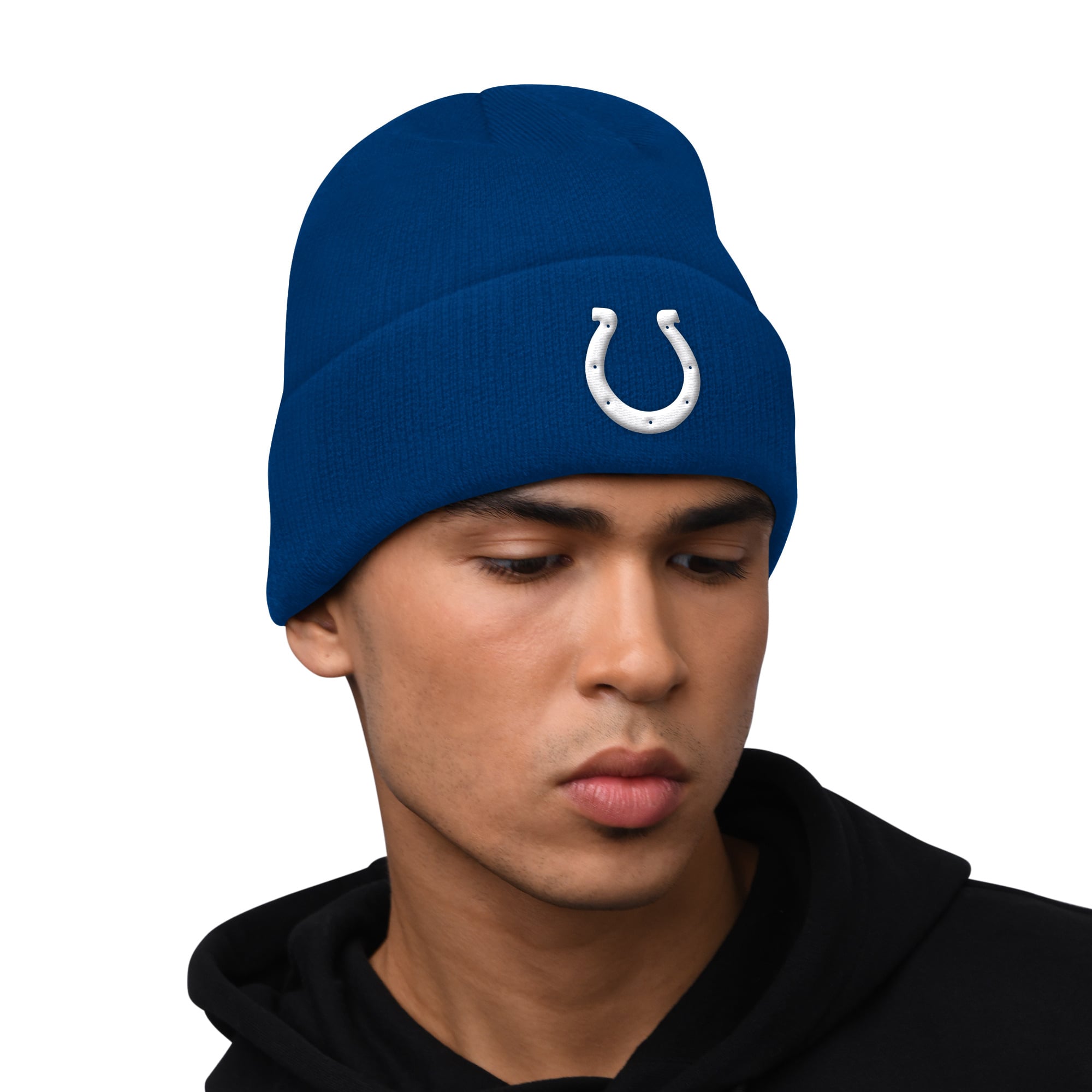 Men's Starter  Royal Indianapolis Colts Hoodie and Cuffed Knit Hat Combo Pack