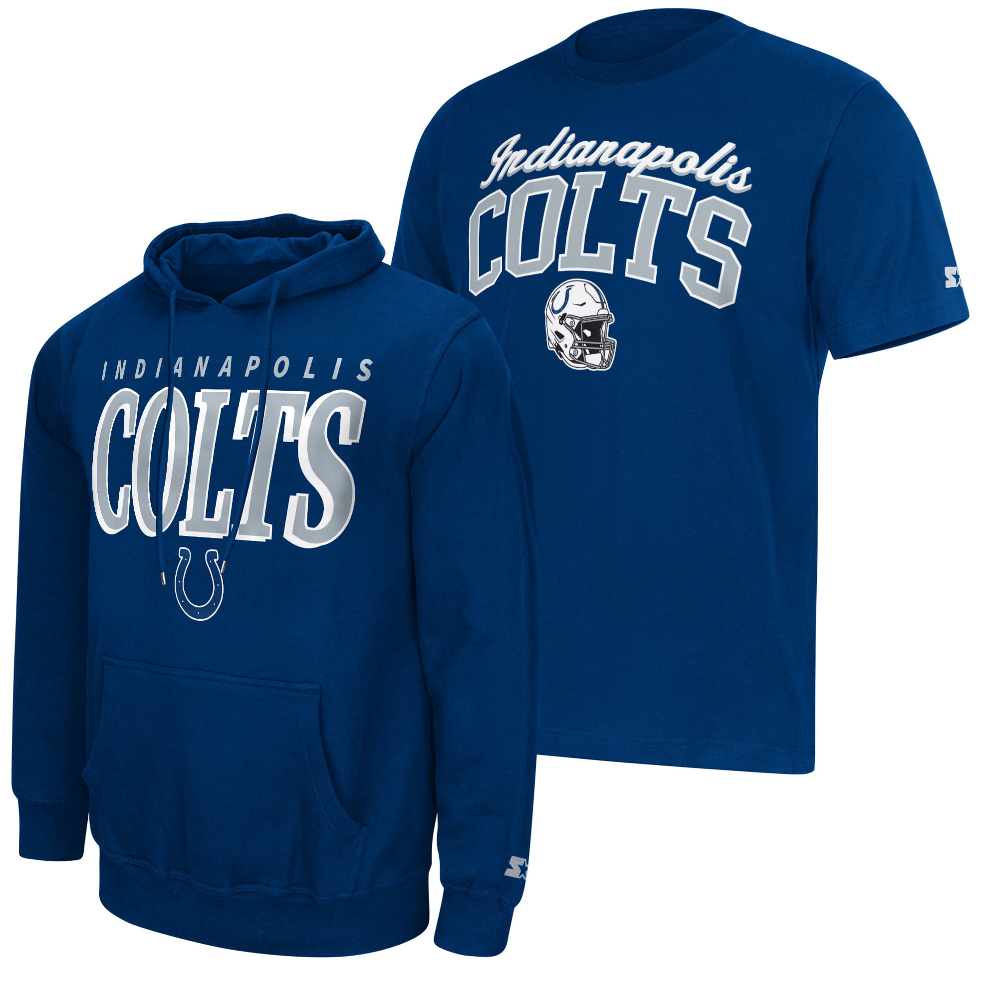 Ensemble t-shirt et sweat à capuche Starter Royal Indianapolis Colts pour homme