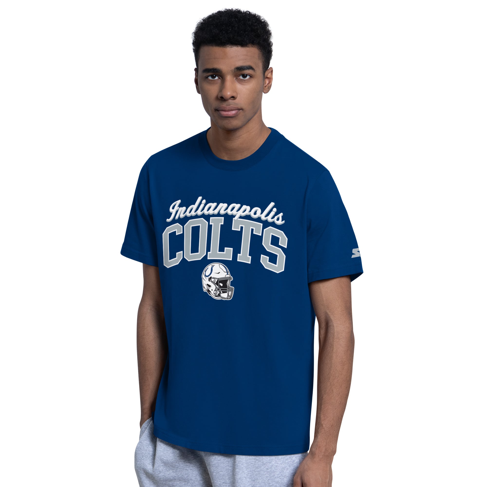 Ensemble t-shirt et sweat à capuche Starter Royal Indianapolis Colts pour homme