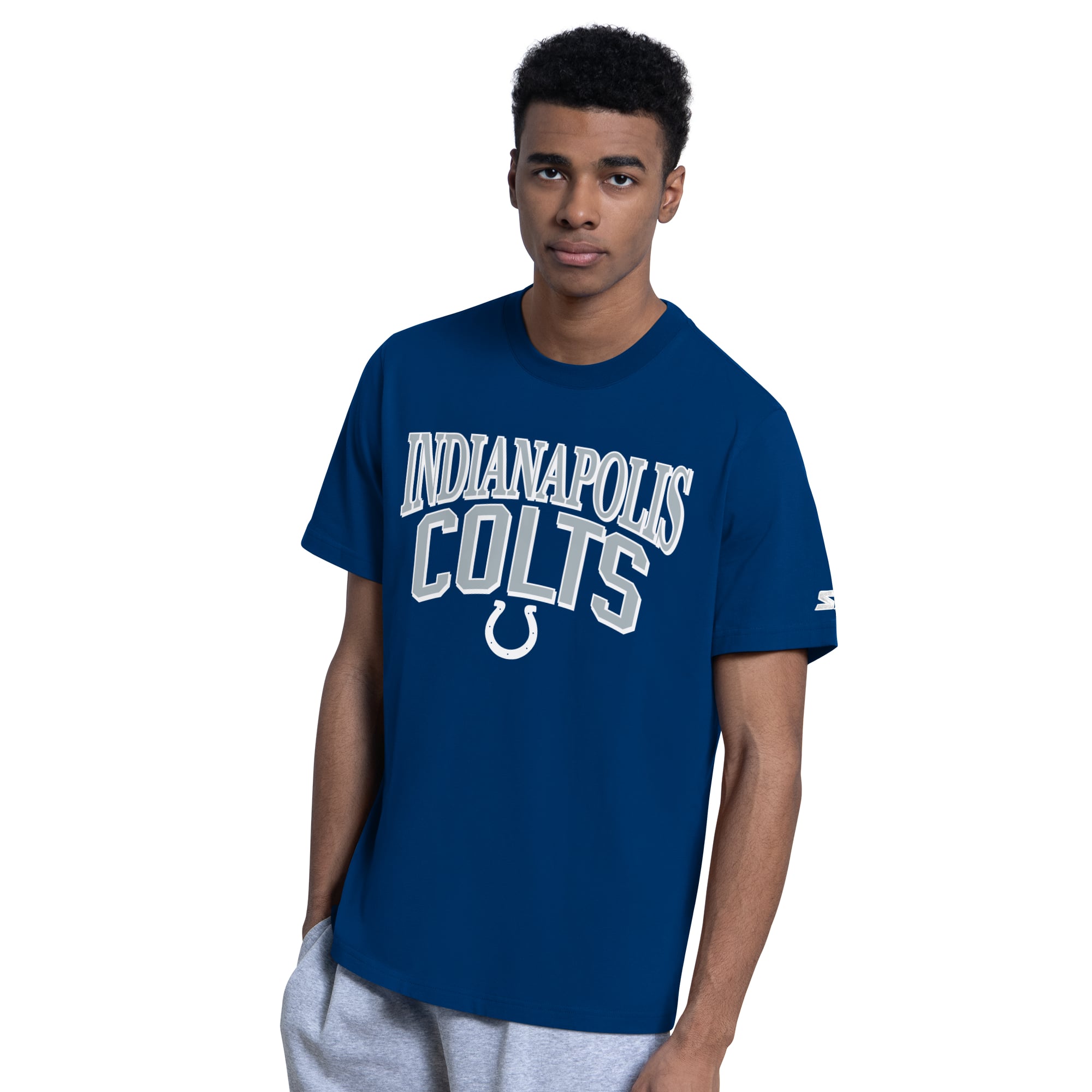 Ensemble de deux t-shirts à logo Indianapolis Colts pour homme, coloris bleu royal/gris chiné