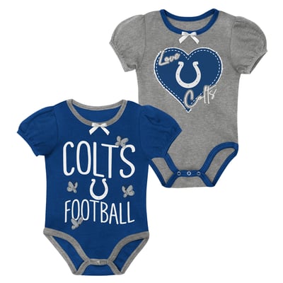 Indianapolis Colts Outerstuff Newborn & Infant Star Power Two-Piece Bodysuit Set - Royal/Gray