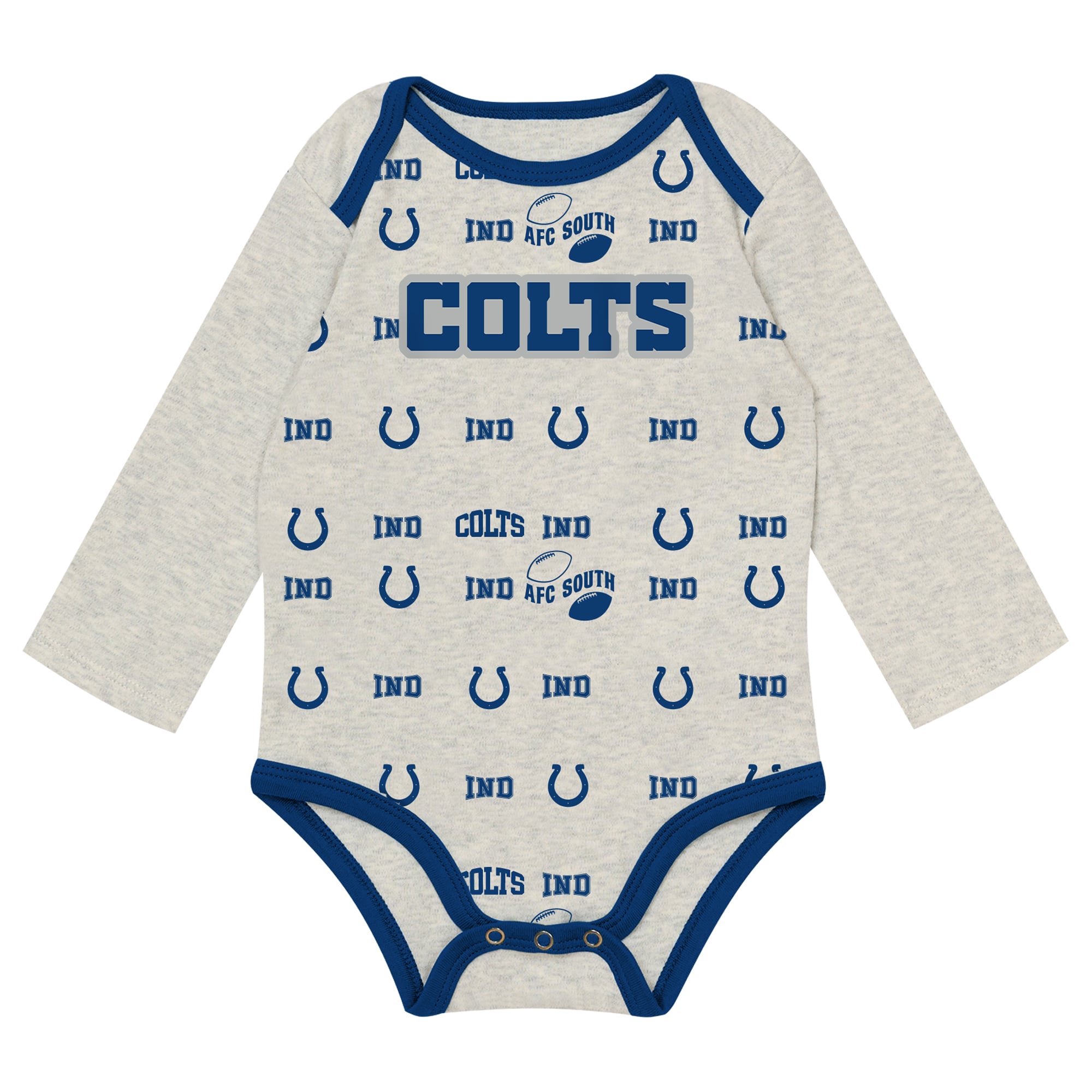Ensemble pantalon et bonnet 3 pièces Huddles & Giggles Indianapolis Colts gris chiné pour nouveau-né Outerstuff