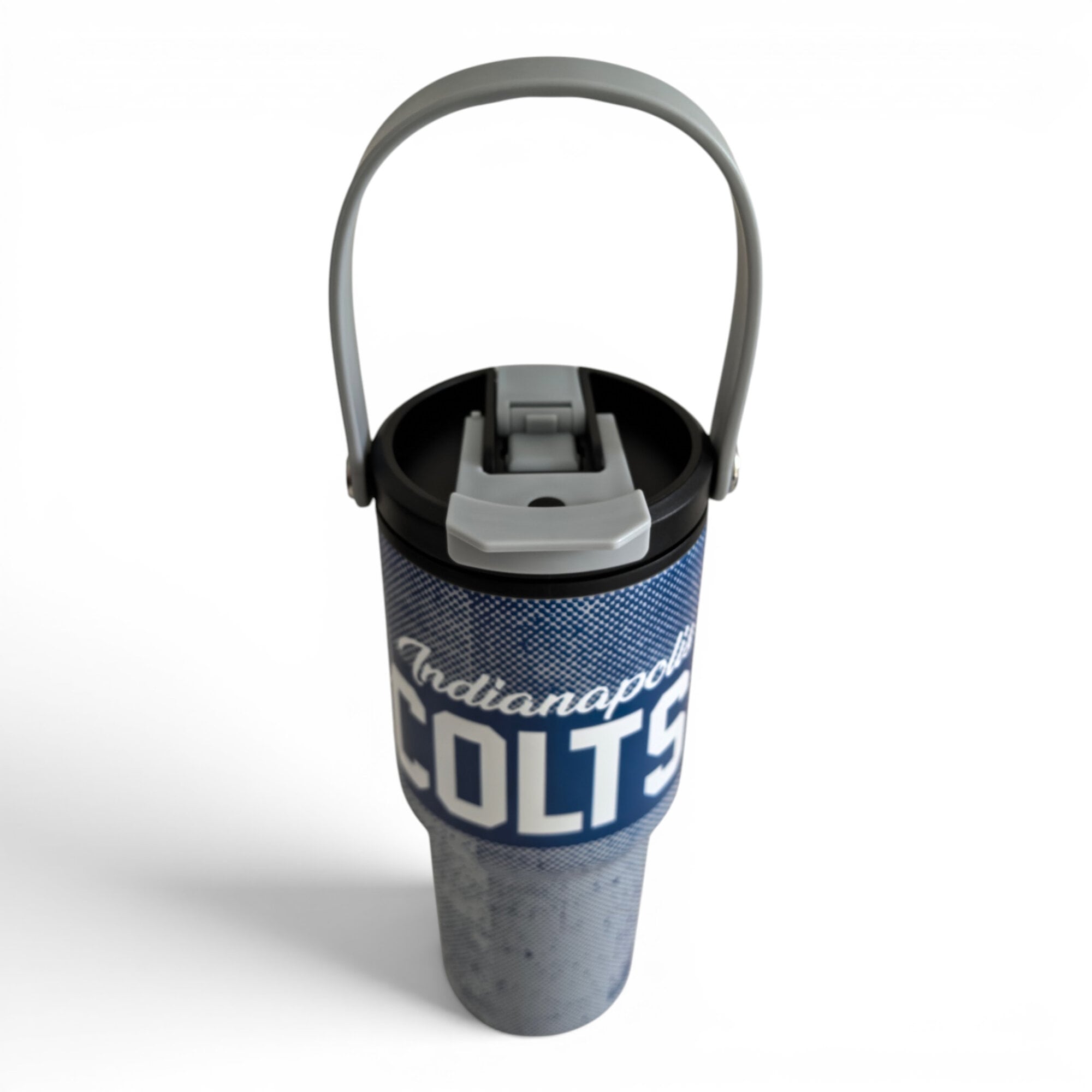 Gourde Pegasus Indianapolis Colts 710 ml (24 oz) en acier inoxydable à double bouchon et motif dégradé moucheté