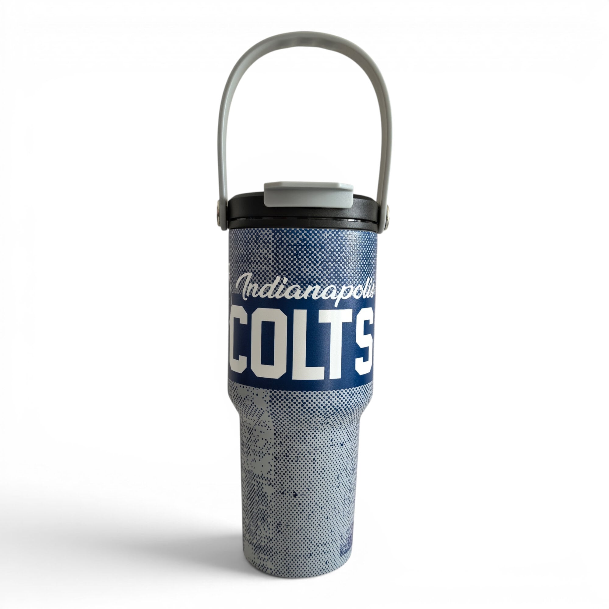 Gourde Pegasus Indianapolis Colts 710 ml (24 oz) en acier inoxydable à double bouchon et motif dégradé moucheté