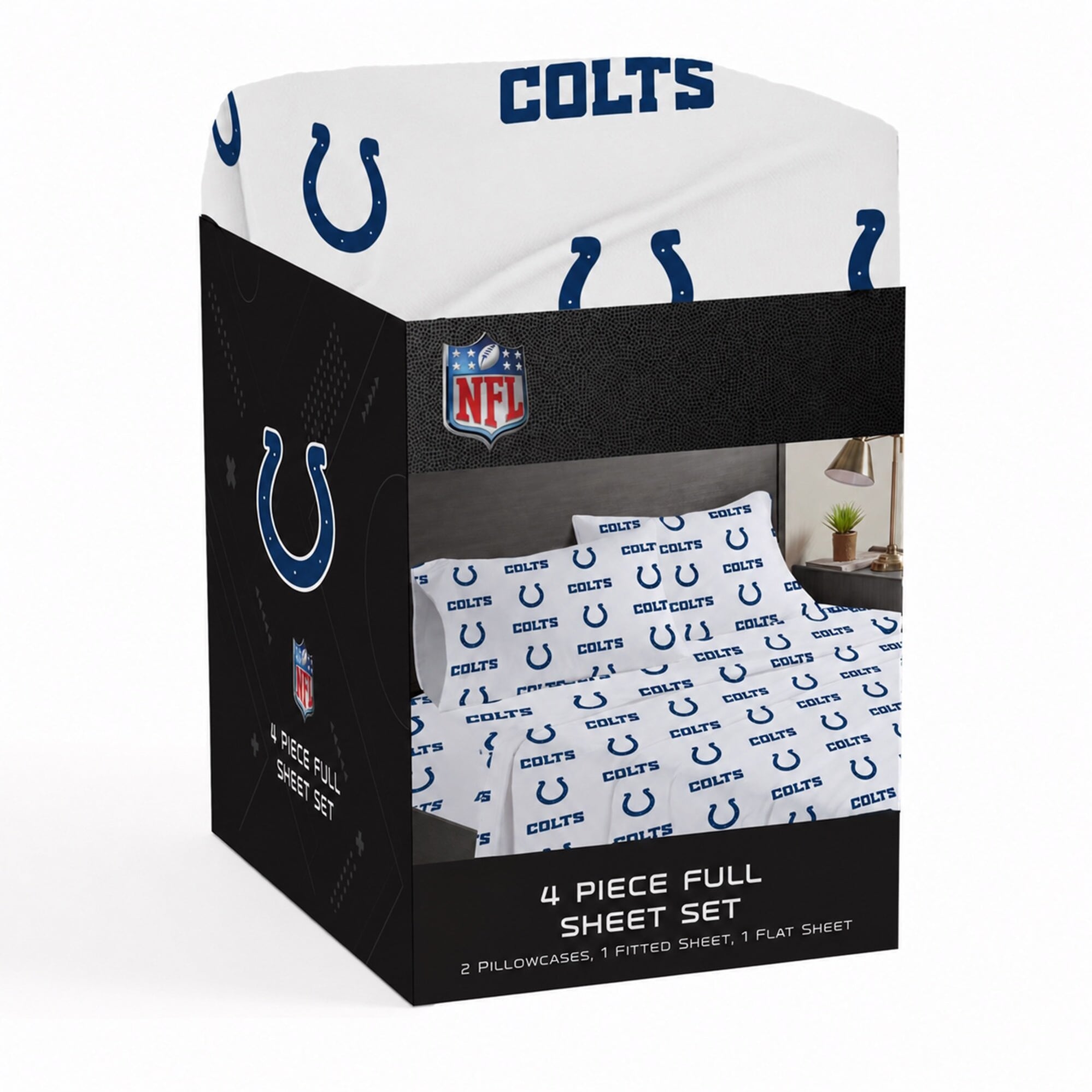 Pegasus Indianapolis Colts Four-Piece Full Sheet Set