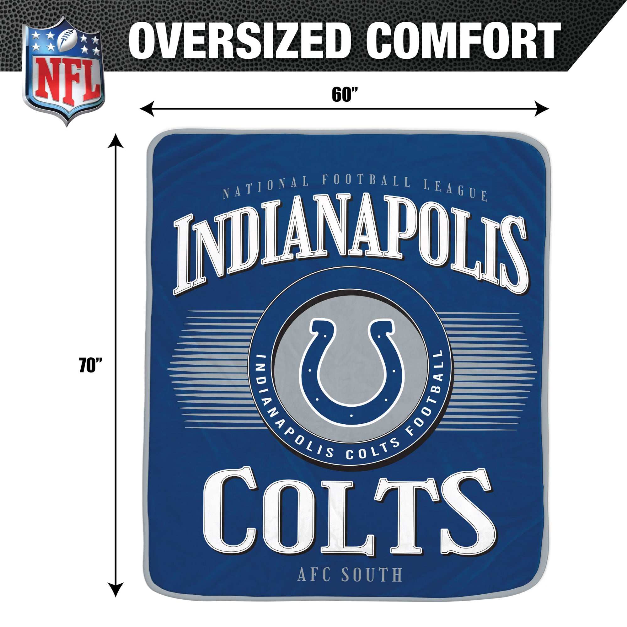 Couverture ultra douce Pegasus Indianapolis Colts Spotlight Arch 60" x 70"
