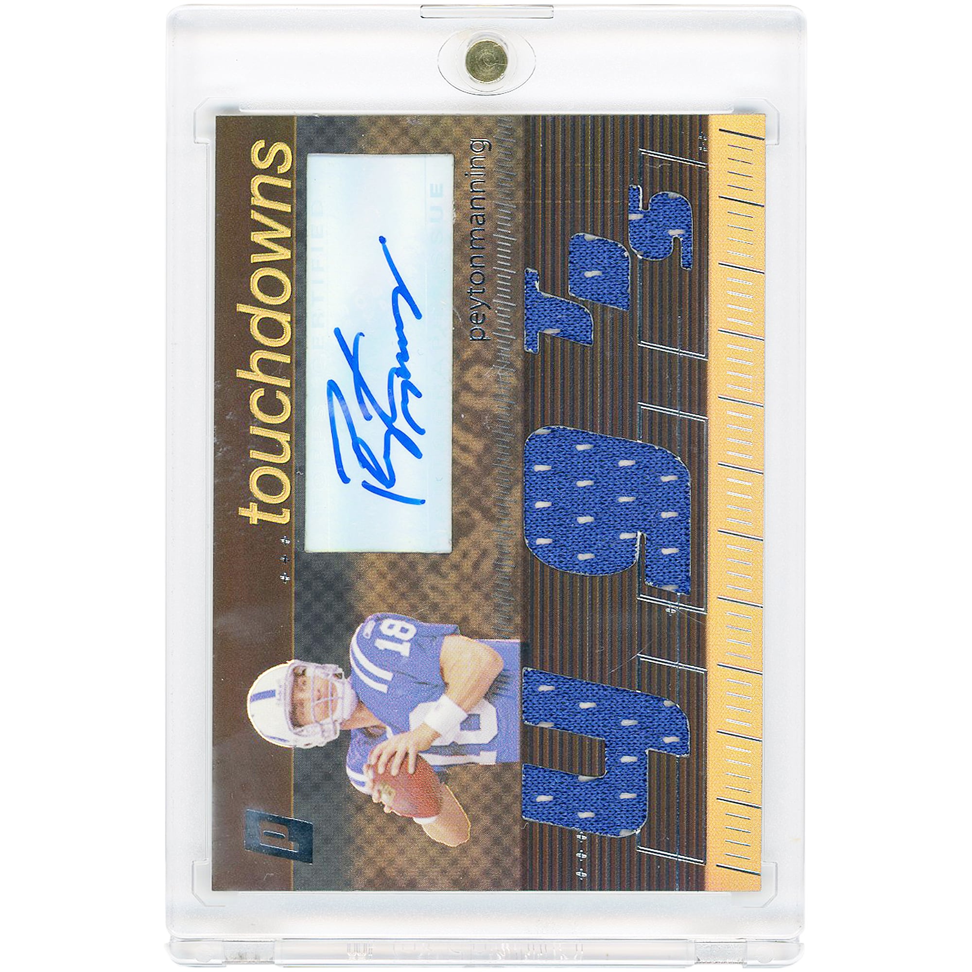 Peyton Manning Indianapolis Colts Autographed 2006 Topps Paradigm Triple Relic #TPCHTD-PM #82/99 Card