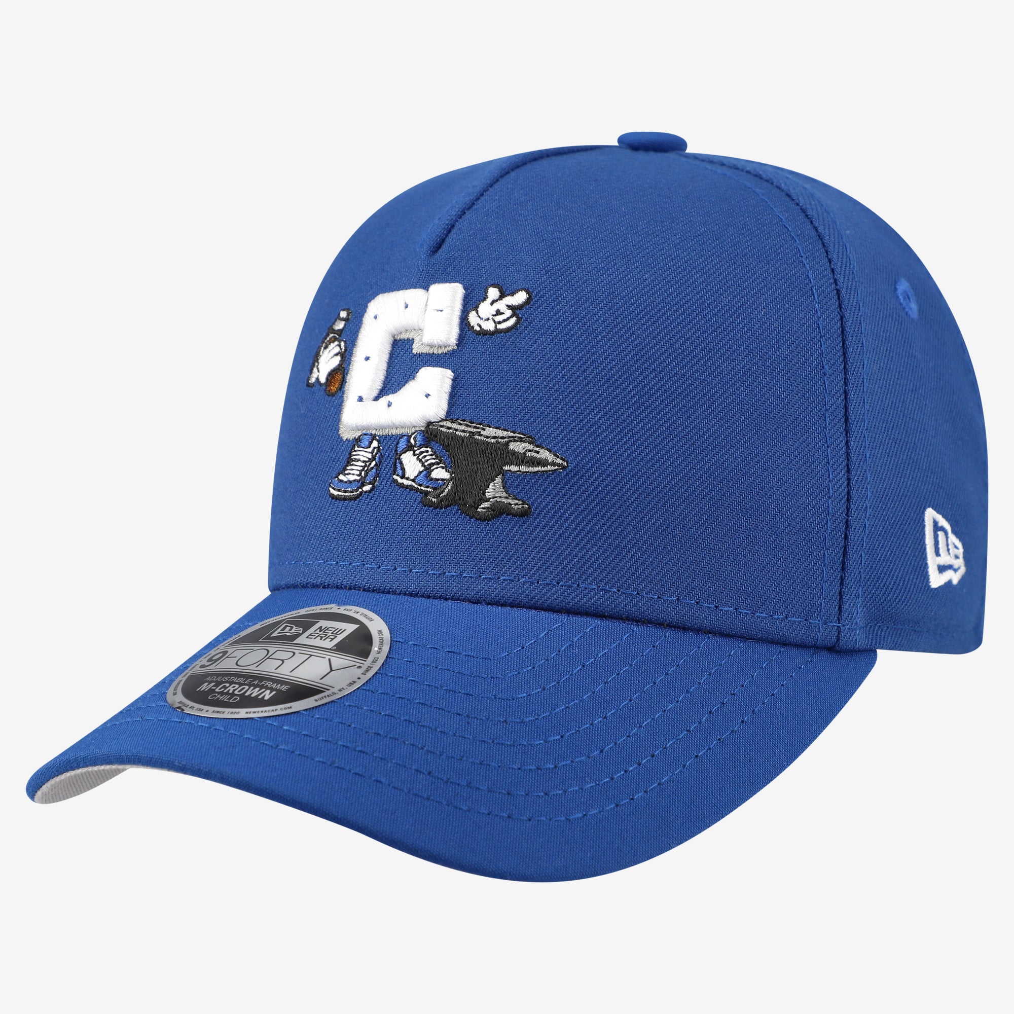 Casquette ajustable New Era Royal Indianapolis Colts Cartoon 9FORTY M-Crown A-Frame pour enfants d'âge préscolaire