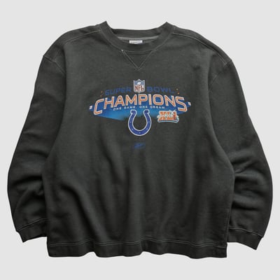 Super Bowl XLI Reebok 2007 Pullover Sweatshirt - Dark Heather Gray - XL by Fanatics Real Vintage
