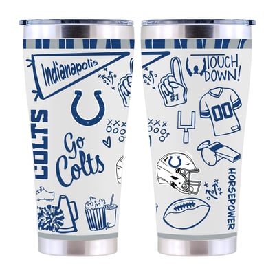 Indianapolis Colts The Memory Company 30oz. Sketchpad Stainless Steel Tumbler