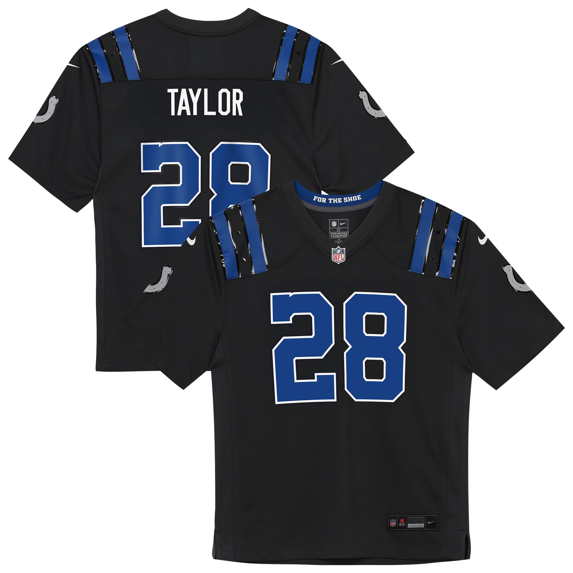 Toddler Nike Jonathan Taylor Anthracite Indianapolis Colts 2026 Rivalries Collection Game Jersey