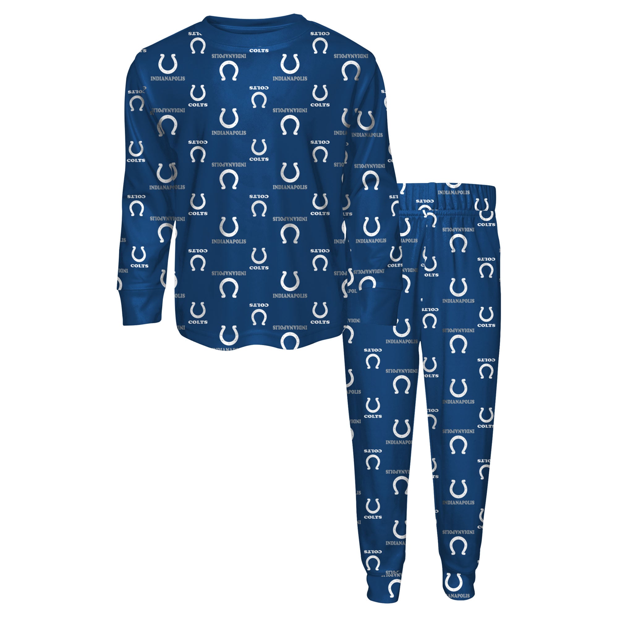 Ensemble de nuit pour tout-petit Outerstuff Royal Indianapolis Colts, t-shirt à manches longues et pantalon imprimé intégral