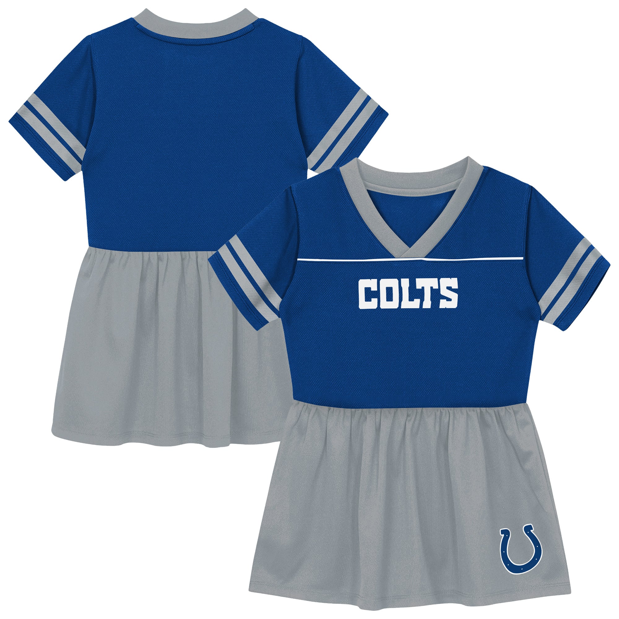 Toddler Outerstuff  Royal Indianapolis Colts Stadium Lights V-Neck Fashion Football Jersey Dress