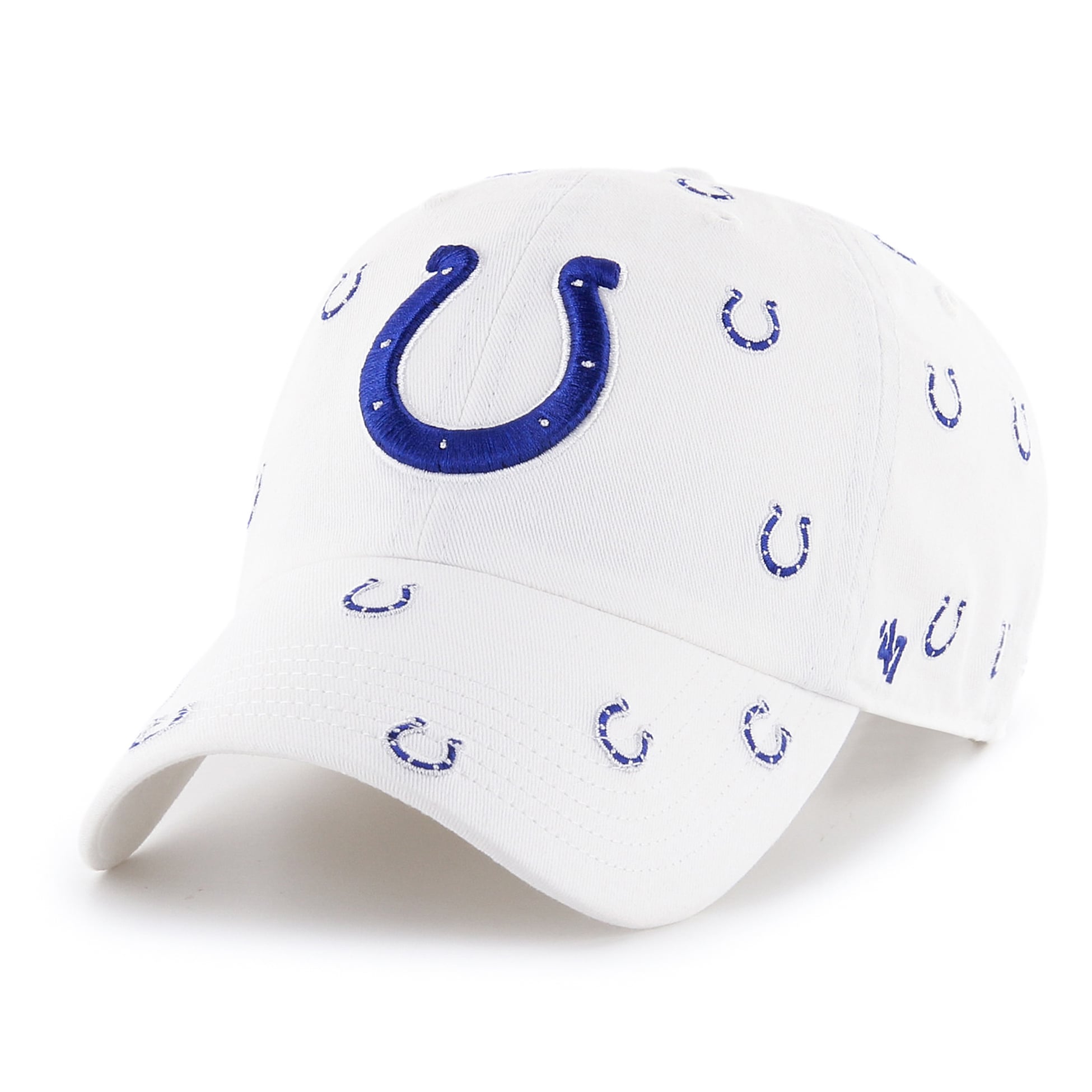 Unisex '47 White Indianapolis Colts Confetti Clean Up Adjustable Hat
