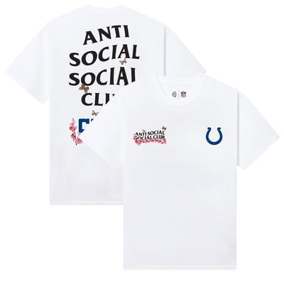 Indianapolis Colts AntiSocialSocialClub x NFL Unisex Blossom T-Shirt - White