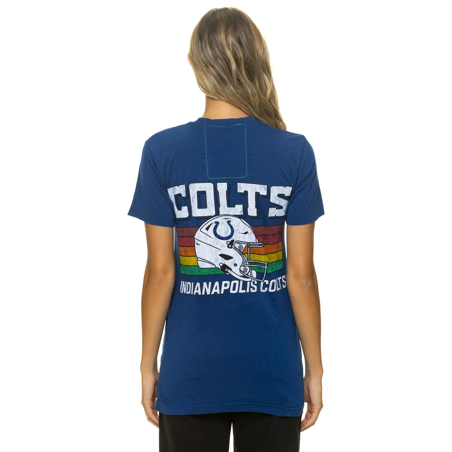 T-shirt unisexe Aviator Nation Royal Indianapolis Colts en mélange de trois matières