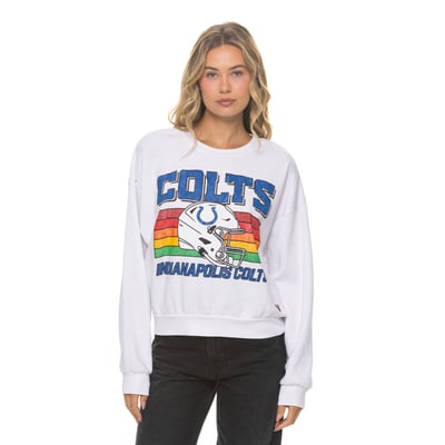 Indianapolis Colts Aviator Nation Unisex Relaxed Tri-Blend Sweatshirt - White