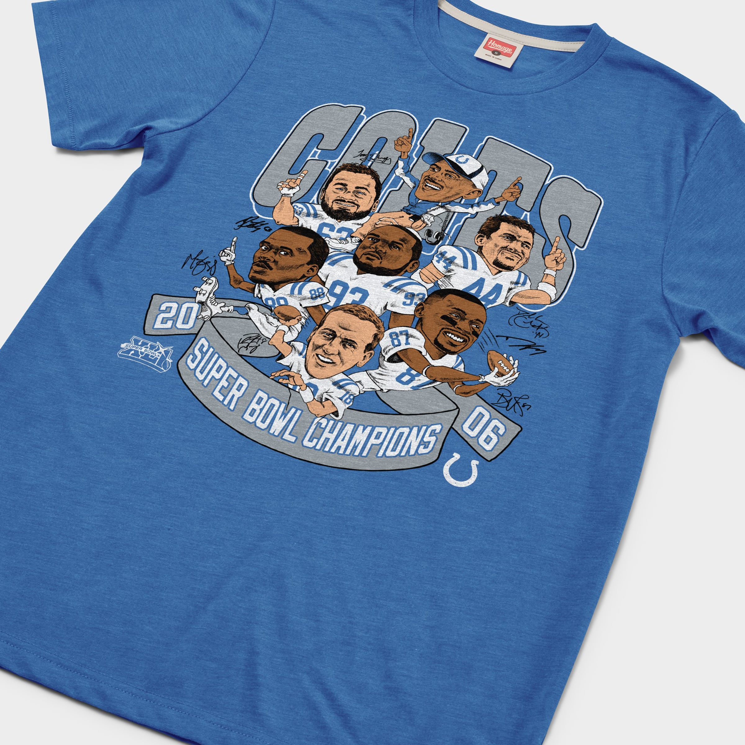 T-shirt unisexe Hommage Royal Indianapolis Colts Super Bowl XLI en mélange de trois matières
