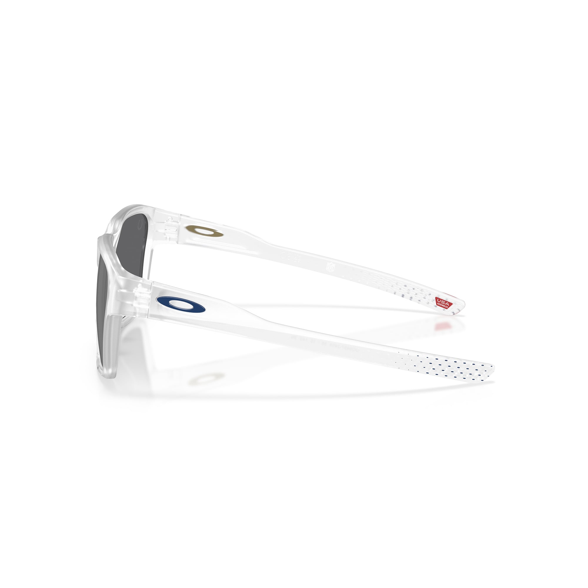 Unisex Oakley Indianapolis Colts Briza Matte Clear Sunglasses with Prizm Black Polarized Lenses