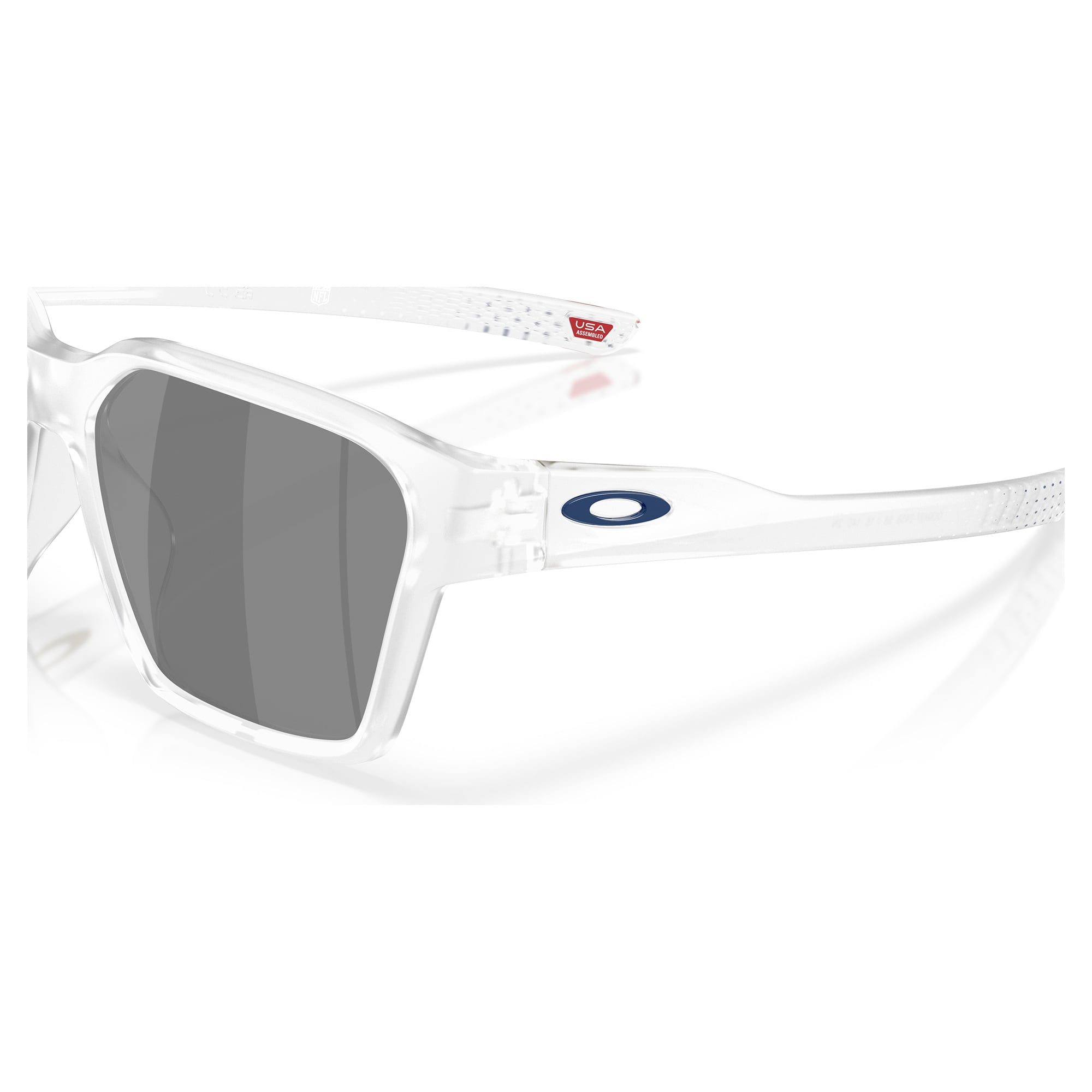 Unisex Oakley Indianapolis Colts Briza Matte Clear Sunglasses with Prizm Black Polarized Lenses