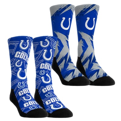  Indianapolis Colts Rock Em Unisex Gameday Two-Pack Crew Socks Set - Blue