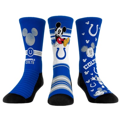  Indianapolis Colts Rock Em Unisex Disney Three-Pack Crew Socks Set - 