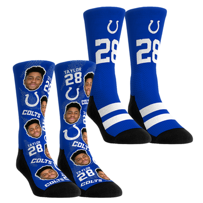 Jonathan Taylor Indianapolis Colts Rock Em Unisex Player Football Guy Two-Pack Crew Sock Set