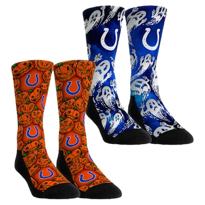  Indianapolis Colts Rock Em Unisex Halloween Crew Socks 2-Pack Set - Orange