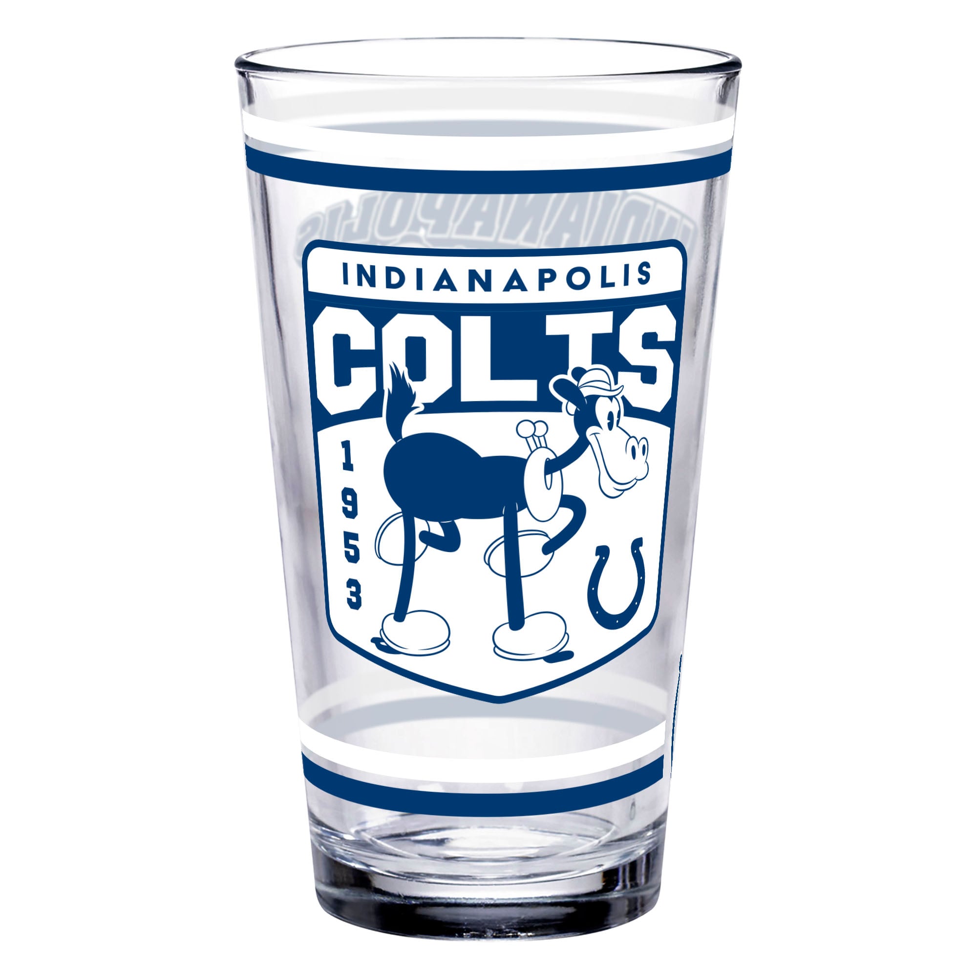 Verre à bière WinCraft Indianapolis Colts Disney x NFL Horace Horsecollar 473 ml (16 oz).