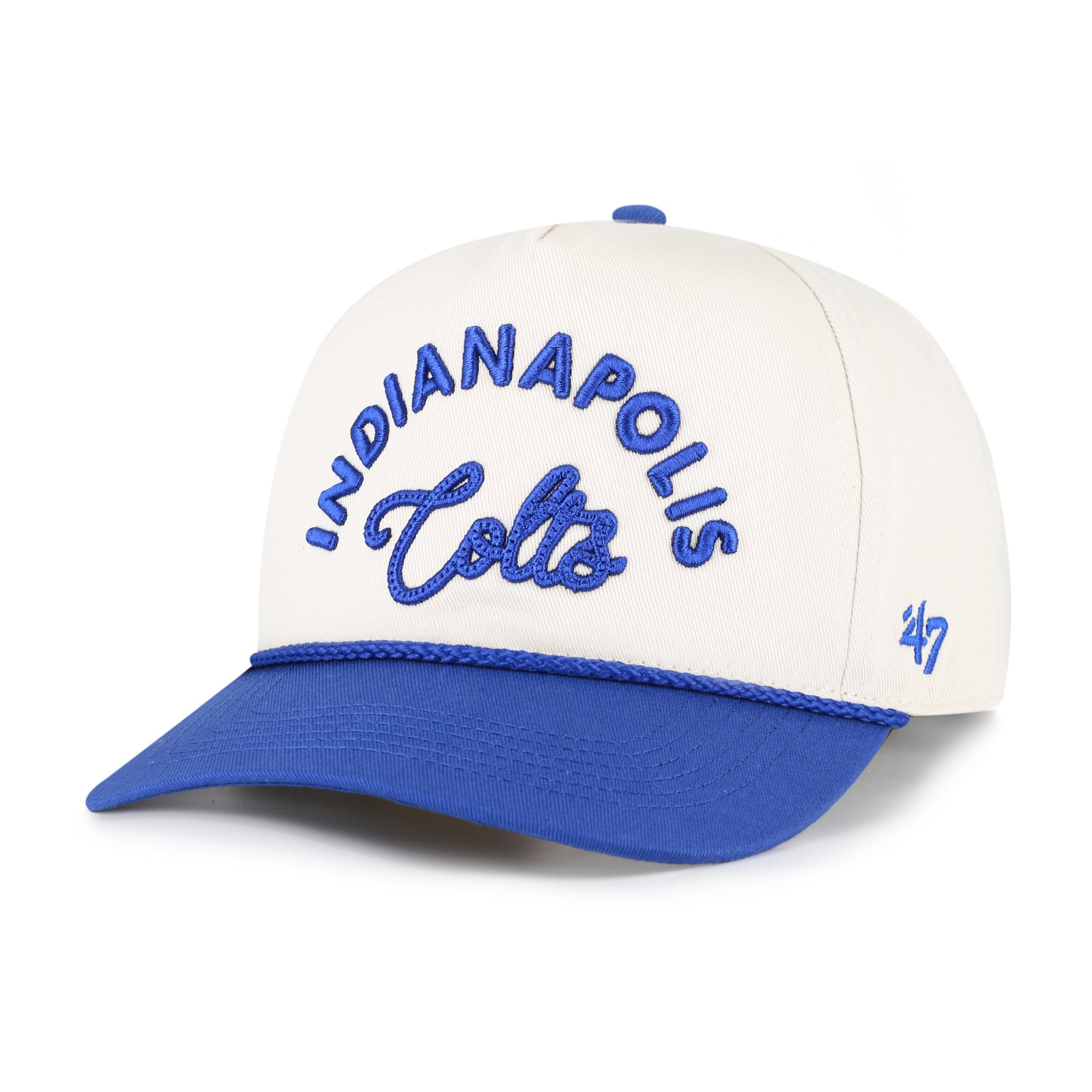 Women's '47 Natural Indianapolis Colts Rope Script Hitch Adjustable Hat